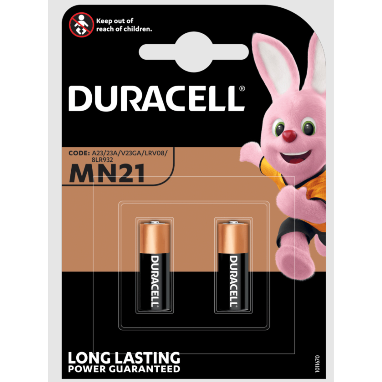 Duracell MN21 A23 12V SECURITY CELL (2 PACK) Battery A 23