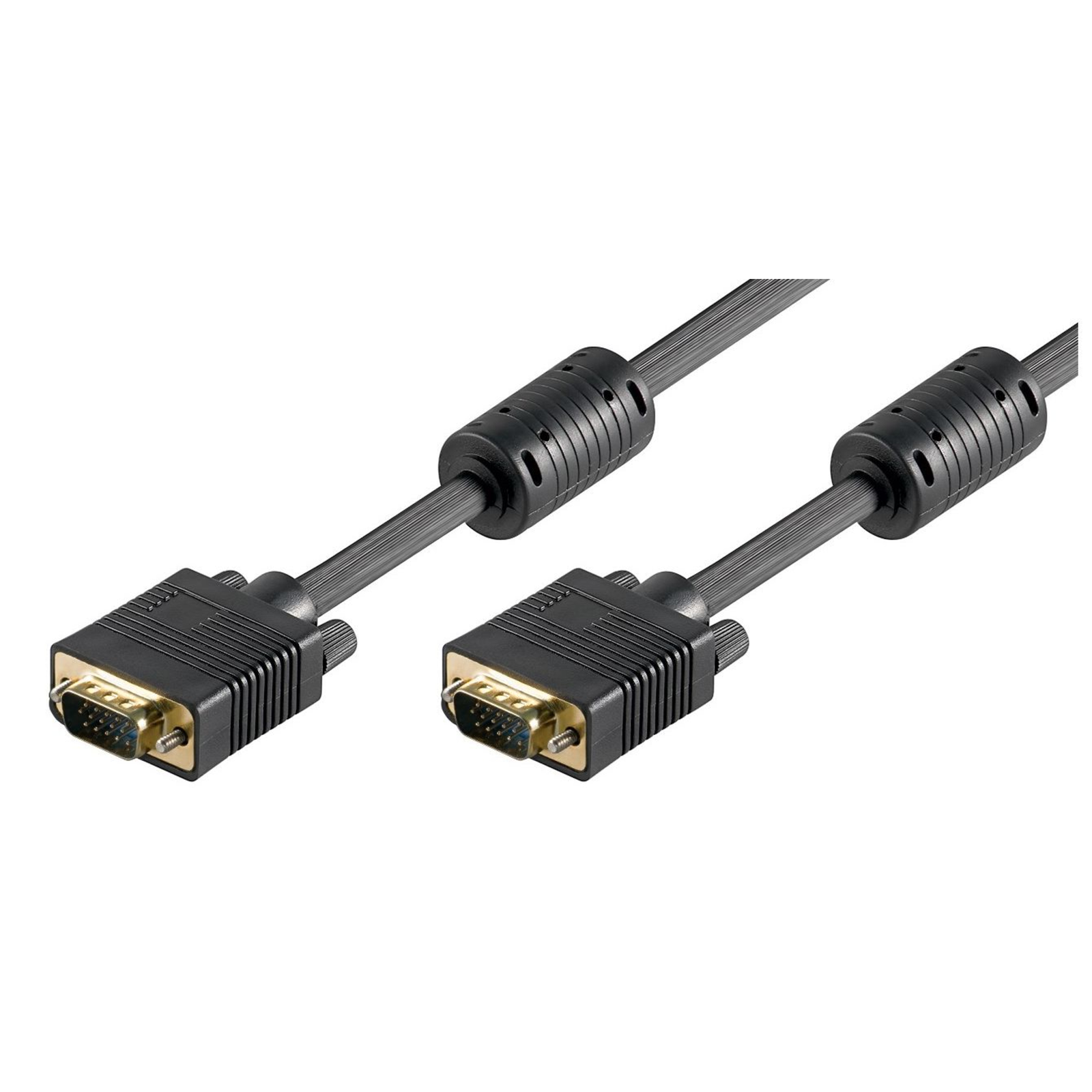Micro Connect SVGA HD15 2m M-M W.ferrit Core Double Shielded Black