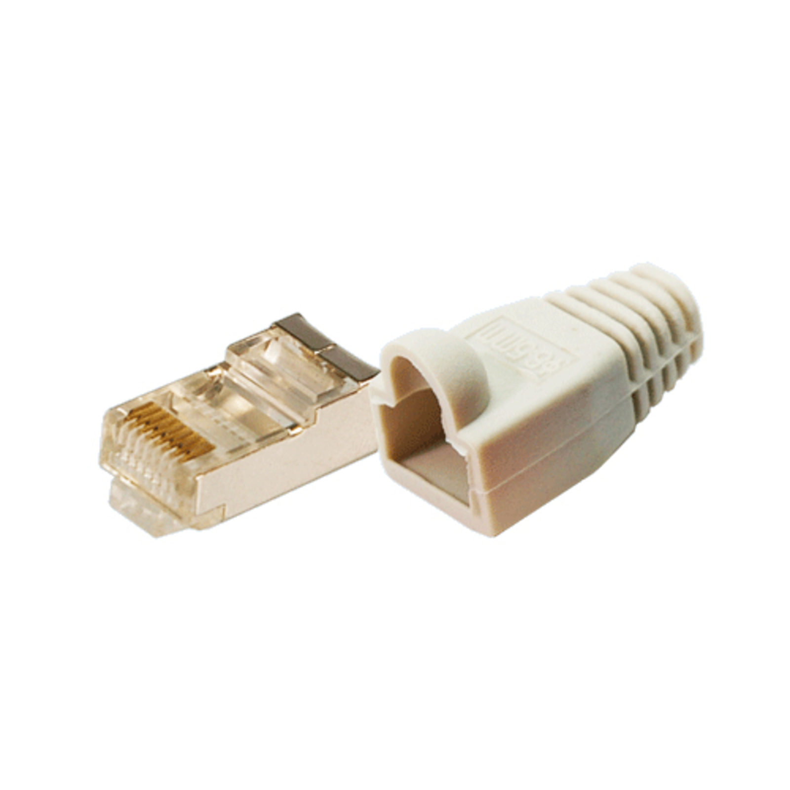 LogiLink Network Connector RJ-45 (M) Shielded CAT 5e Shielded Gray (pack