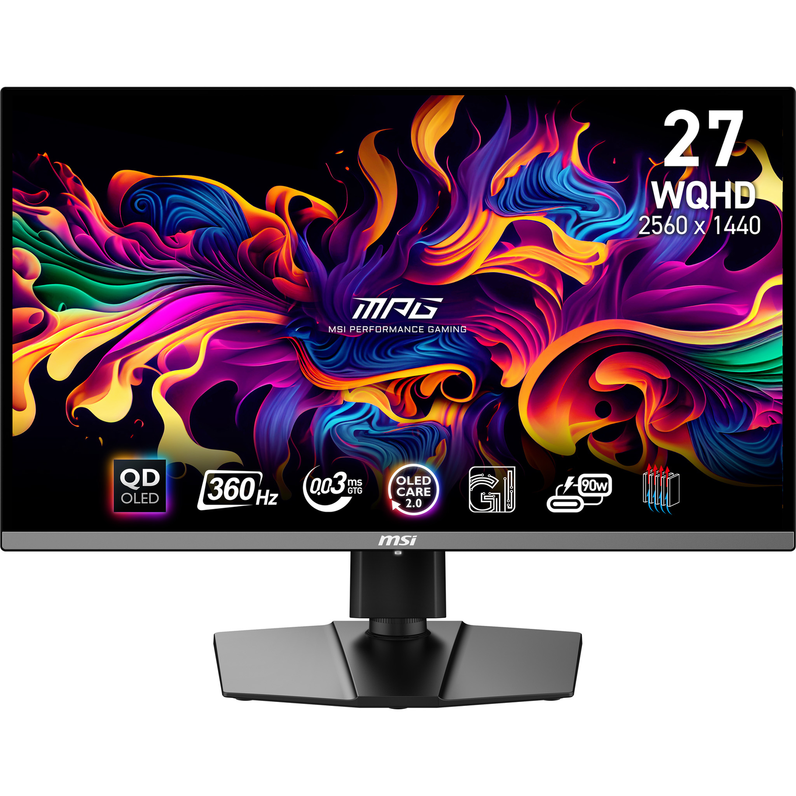 MSI 265inch WQHD QD-OLED 169 360Hz 250cd/m2 003ms 2xHDMI DP USB Type C 2xUSB A B Audio Out Black