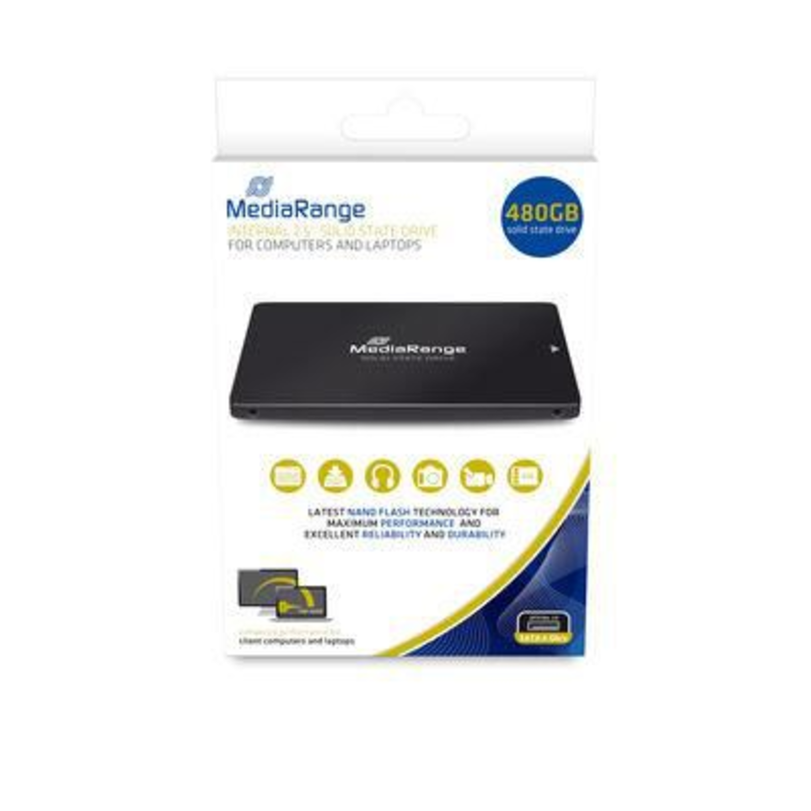 MediaRange SSD 480GB 2.5 Internal MR1003 Black Sata III