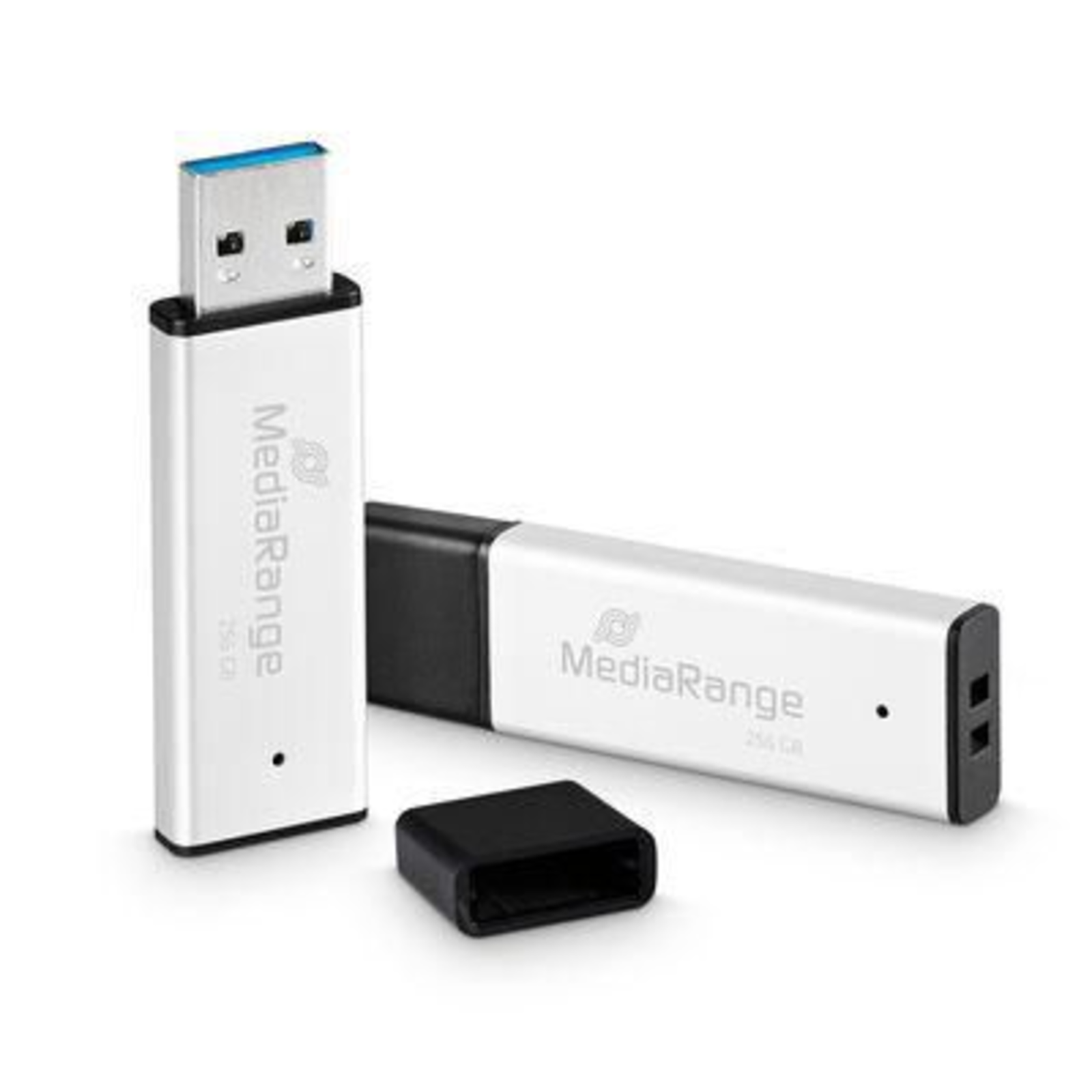 MediaRange USB Stick USB 3.0 High Performance 256GB Aluminium
