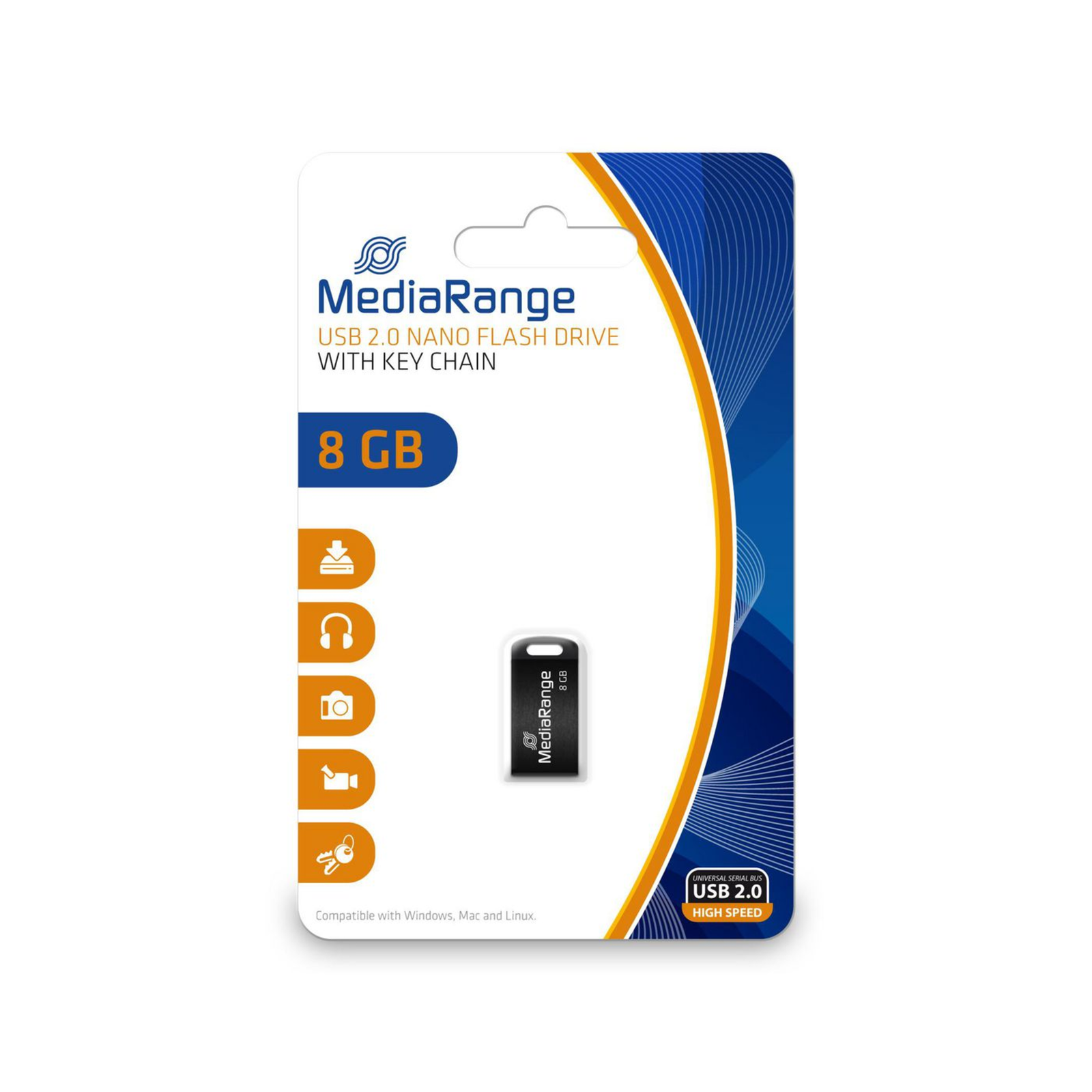 MEDIARANGE Nano USB Flash Drive 8 GB USB 2.0
