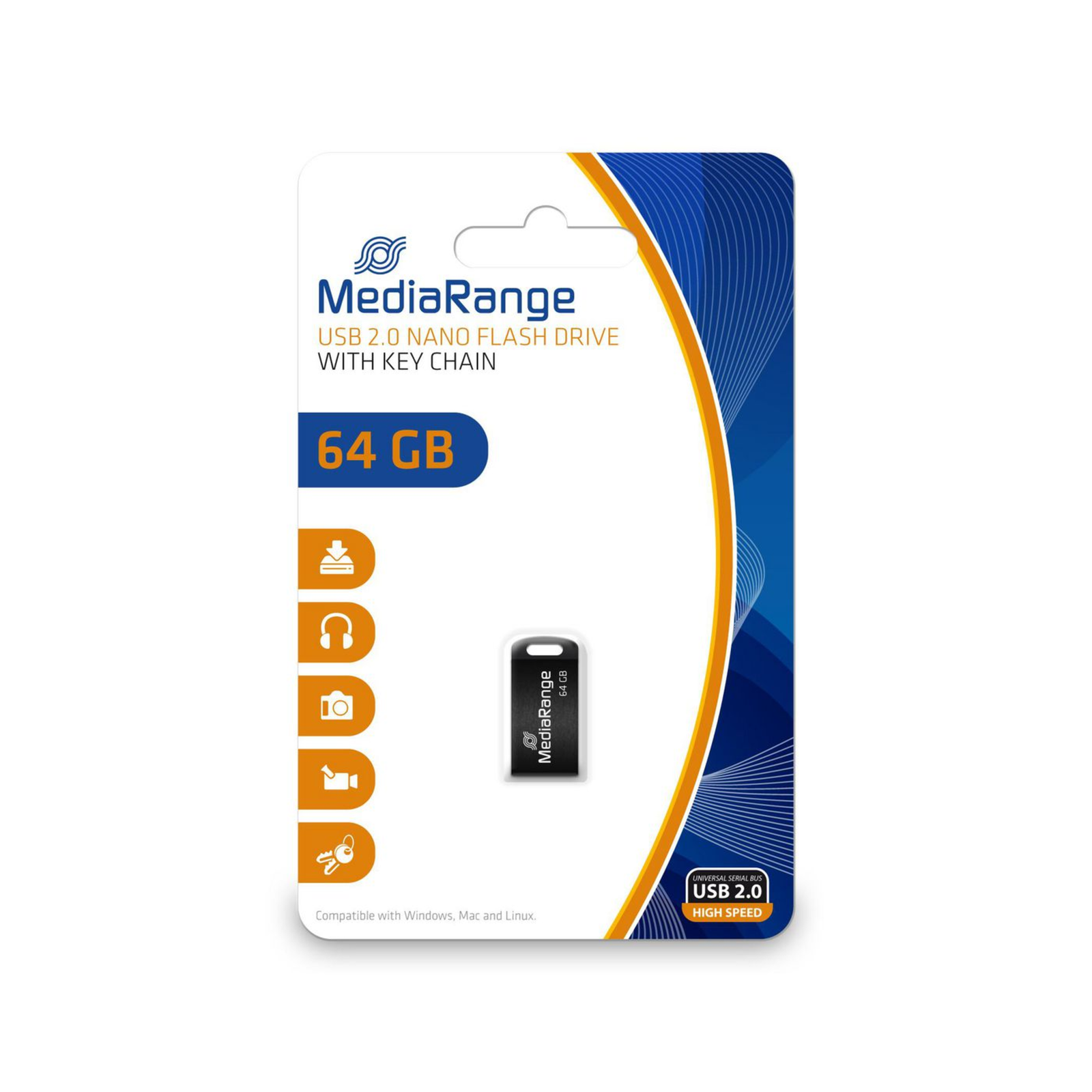 MEDIARANGE Nano USB Flash Drive 64 GB