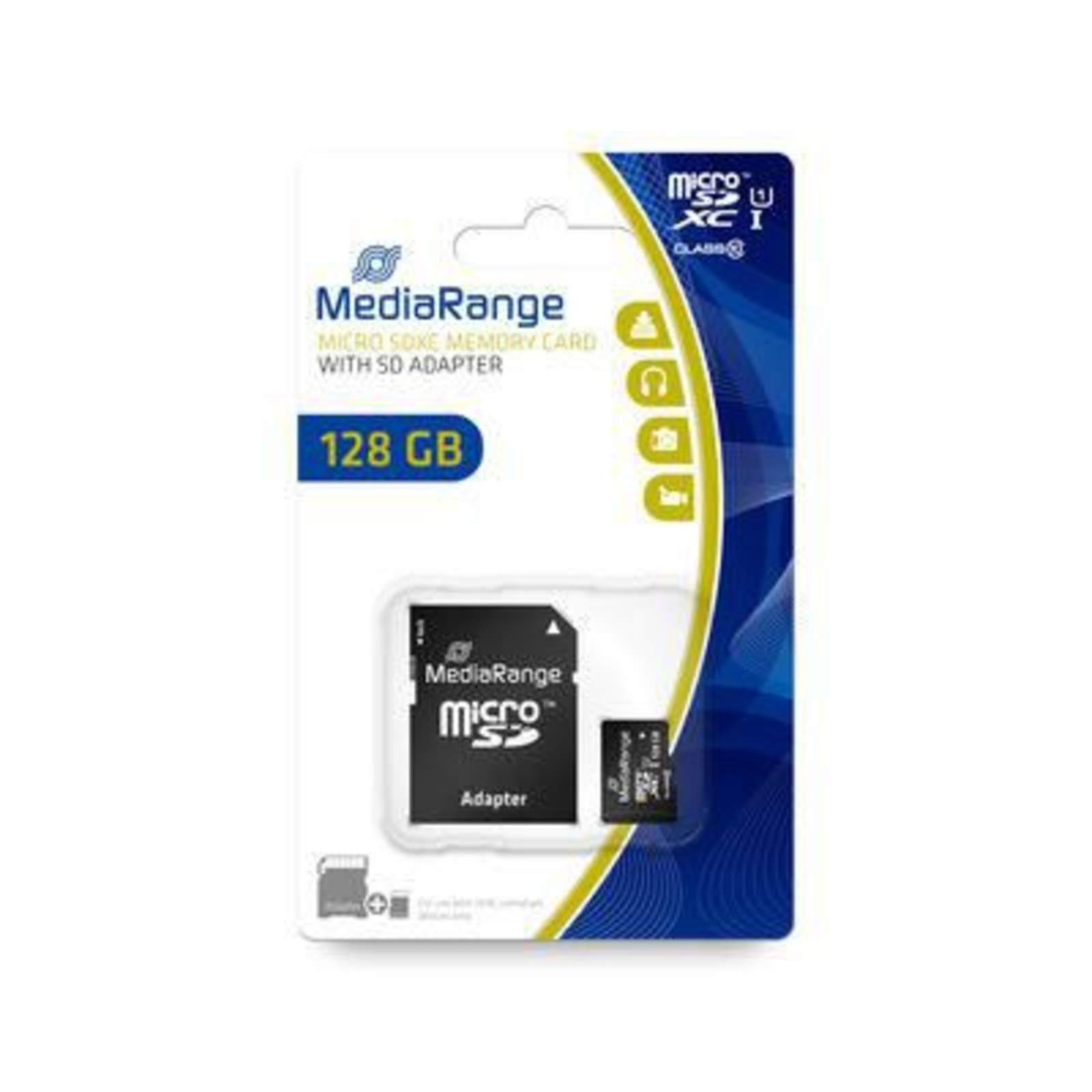MEDIARANGE MR945 Flash Memory Card (microSDXC-to-SD Adapter Included)