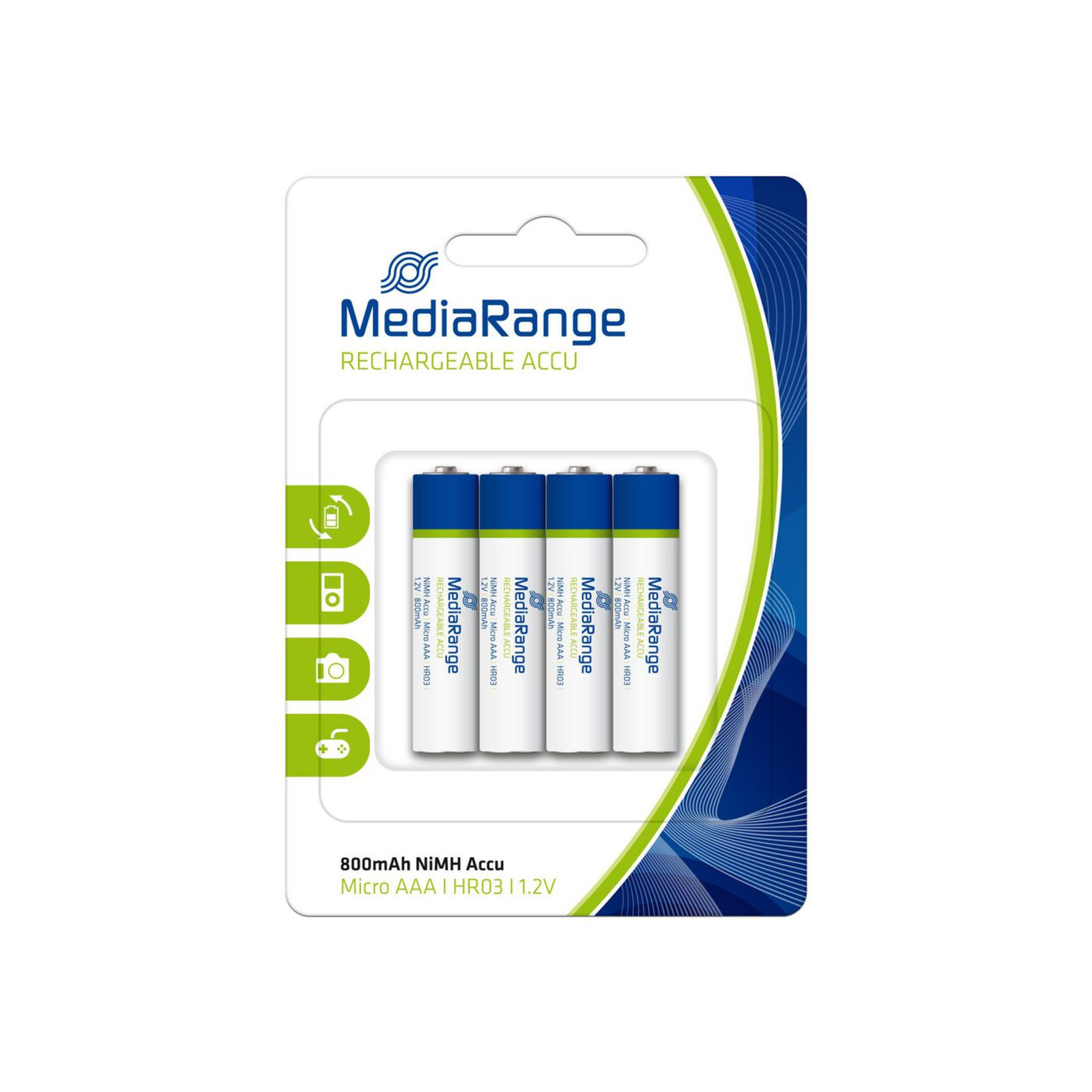 MEDIARANGE Battery 4 X AAA NiMH (rechargeable)