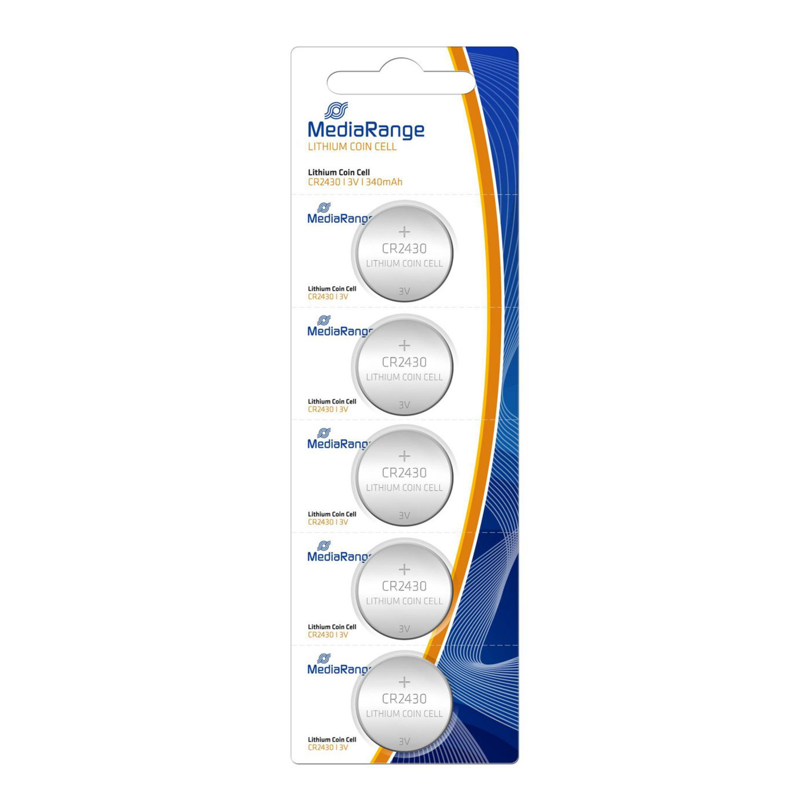 MEDIARANGE Battery 5 X CR2430 Li 340 MAh