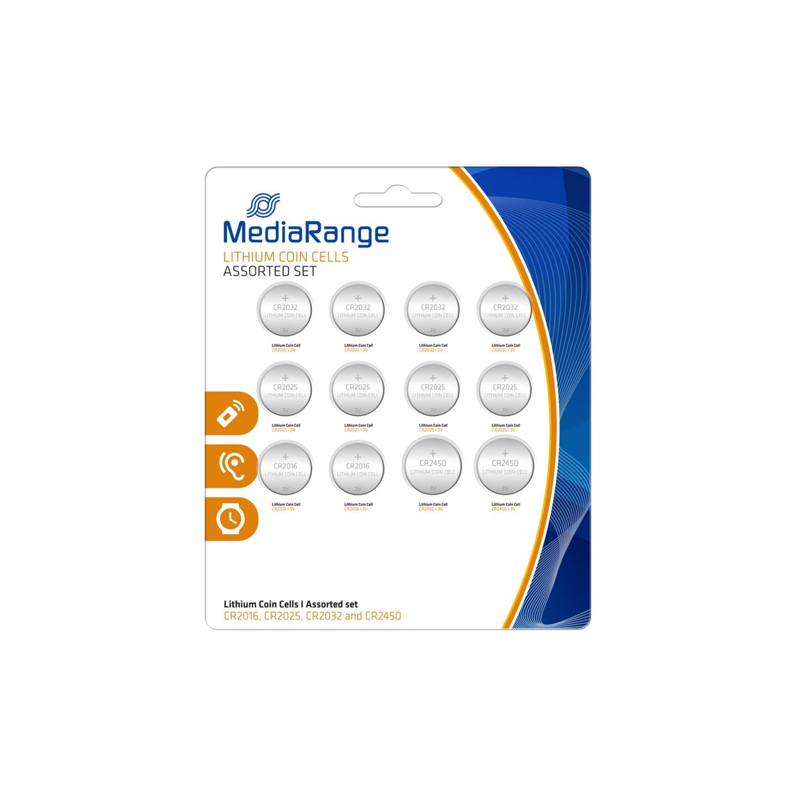 MEDIARANGE MRBAT139 Disposable Battery Lithium 3 V 12 Piece(s) Silver Button/coin