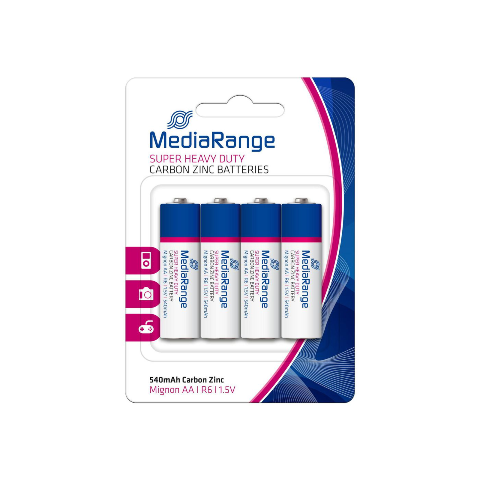 MEDIARANGE Battery 4 X AA LR6 Carbon Zinc