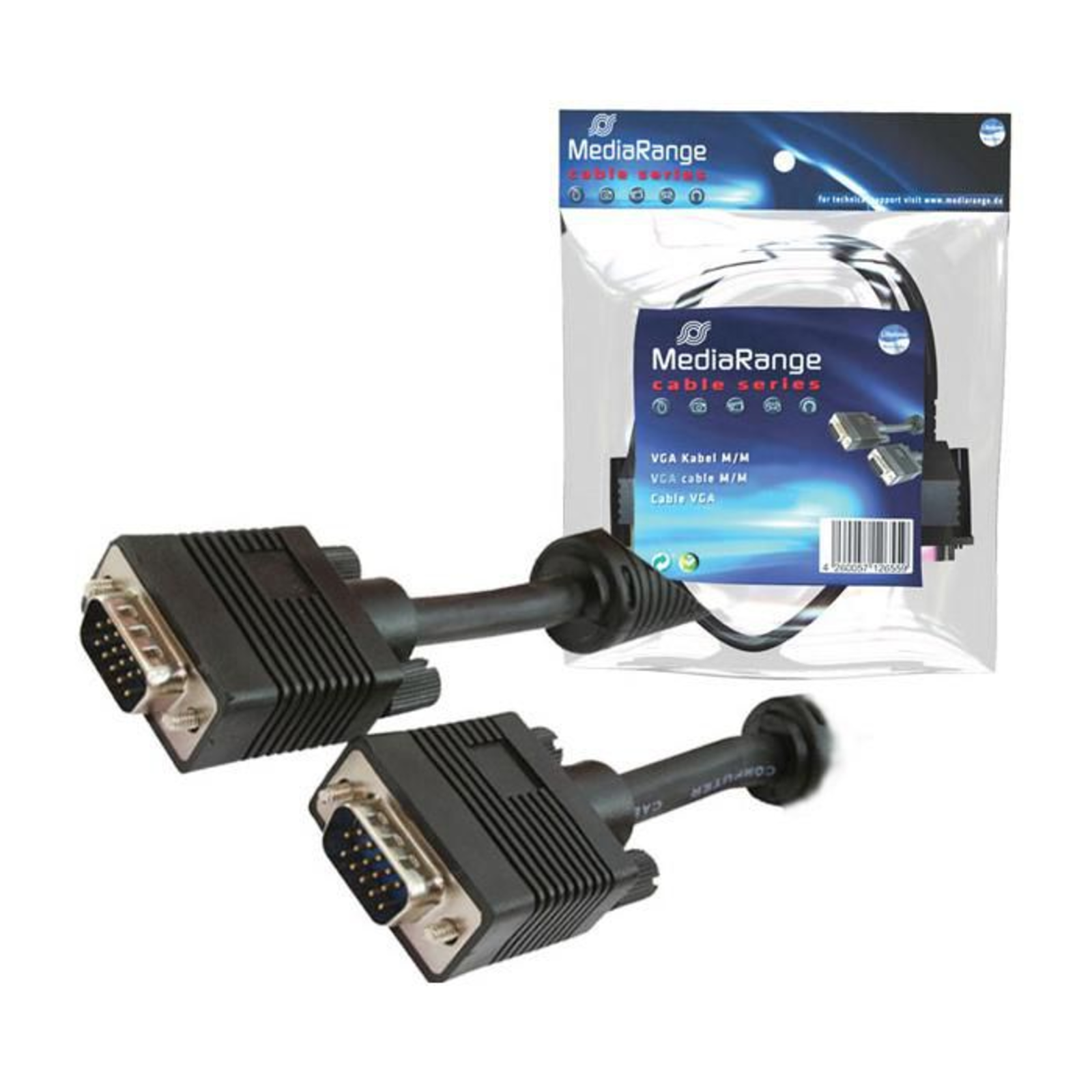 MEDIARANGE VGA Cable HD-15 (VGA) (M) to HD-15 (VGA)