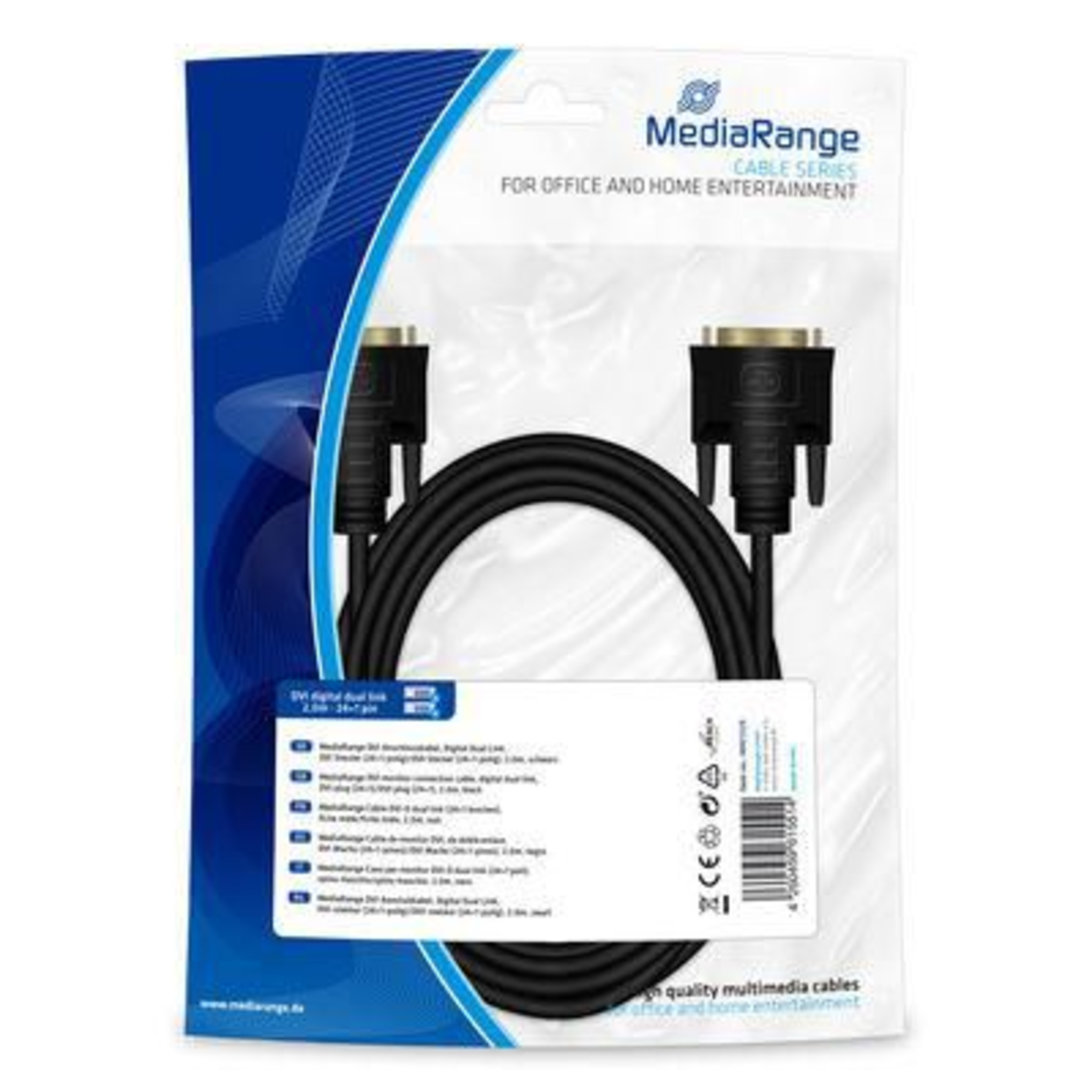 MEDIARANGE MRCS129 2 M DVI DVI Male Male Black