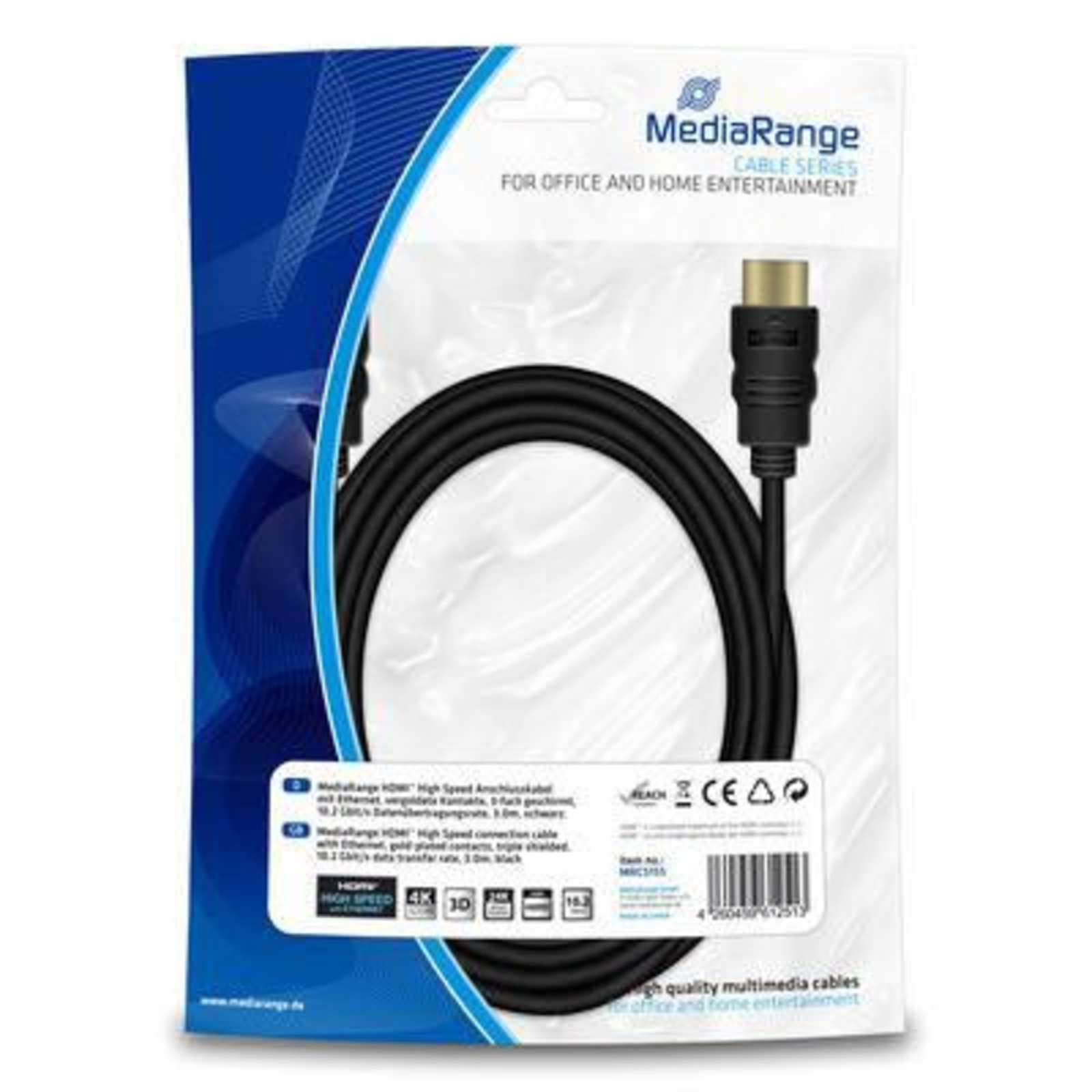 MEDIARANGE HDMI with Ethernet Cable HDMI (S)