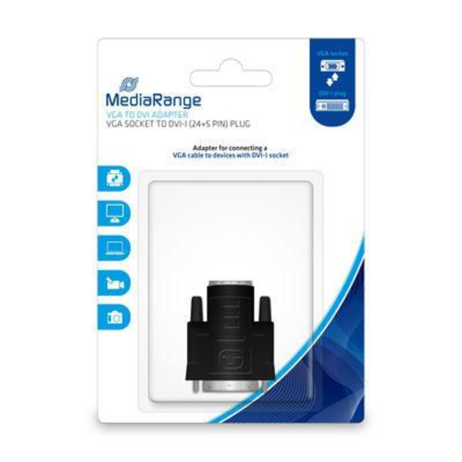 MEDIARANGE MRCS172 DVI-I VGA Black