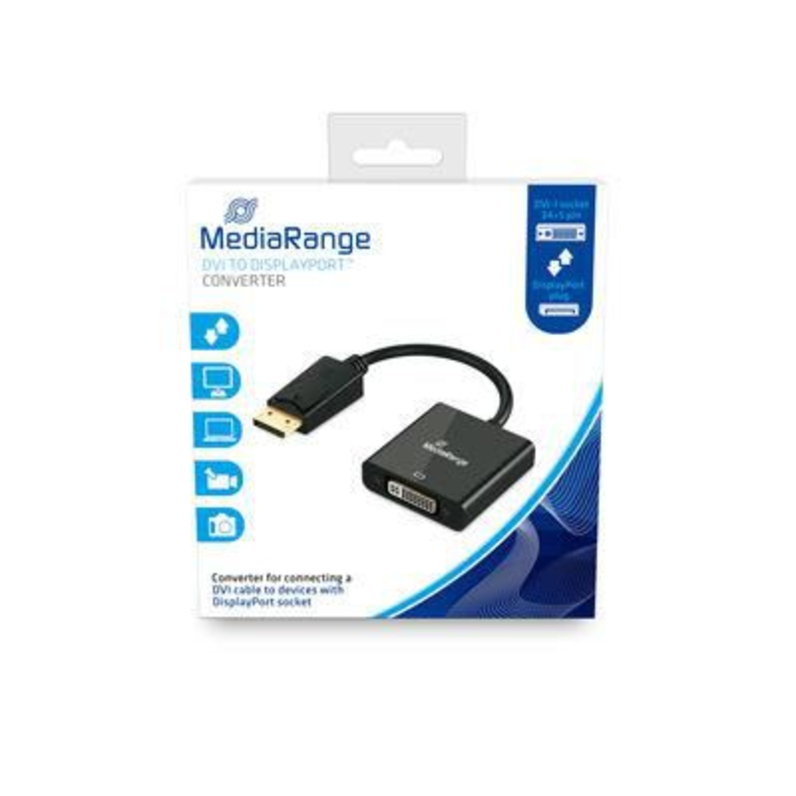 MEDIARANGE MRCS174 0.15 M DVI DisplayPort Female Male Straight