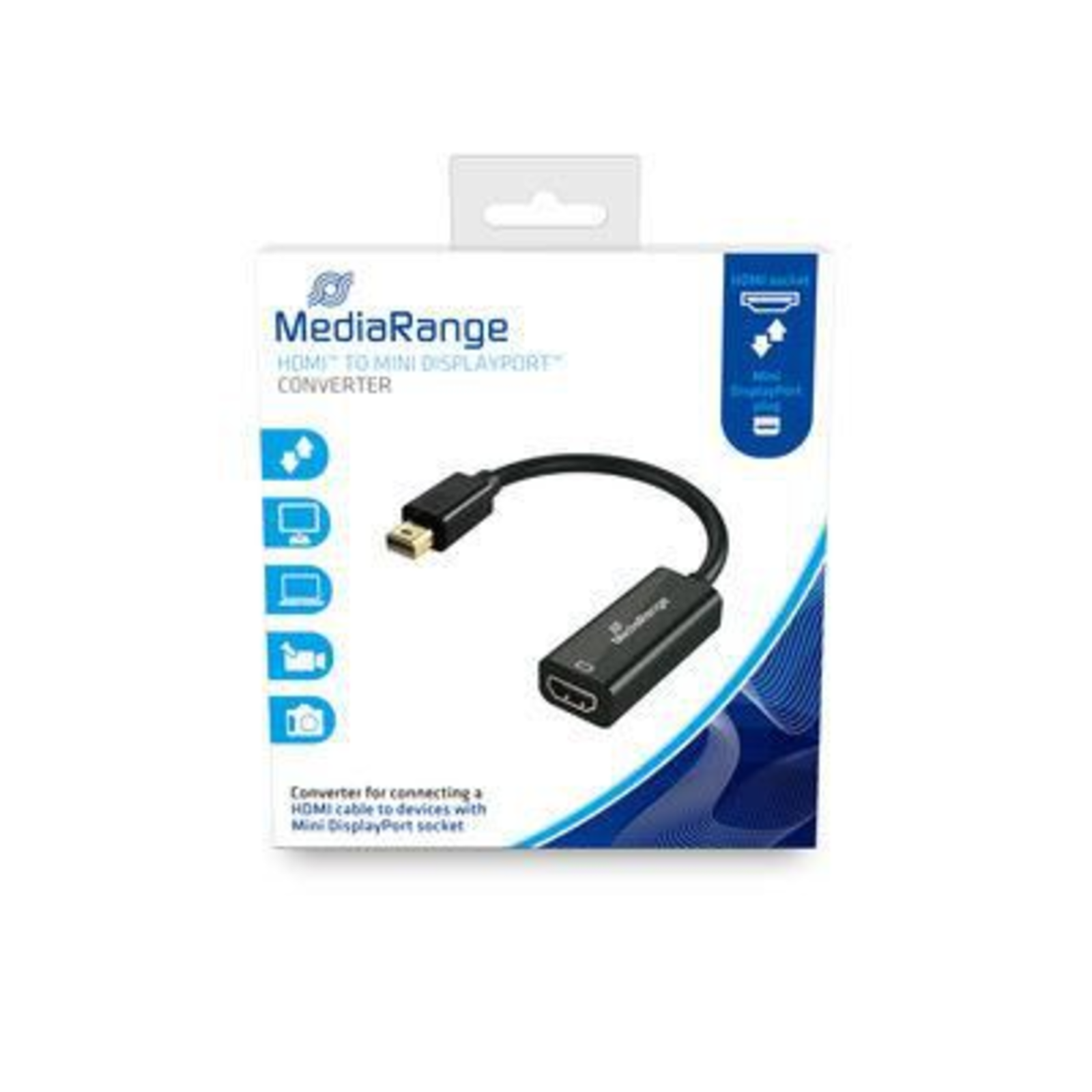 MEDIARANGE MRCS176 0.15 M Mini DisplayPort HDMI Male Female Straight