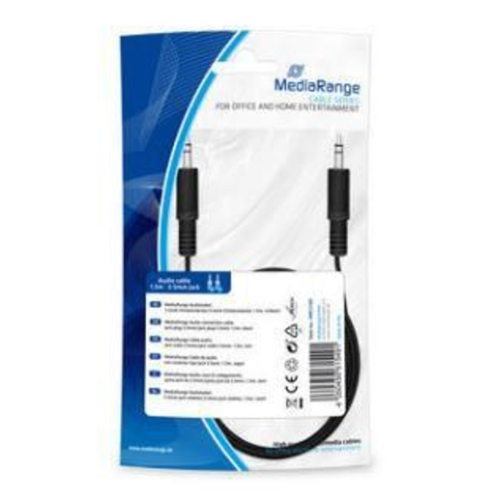 MEDIARANGE MRCS189 3.5 Mm Male 3.5 Mm Male 1.5 M Black
