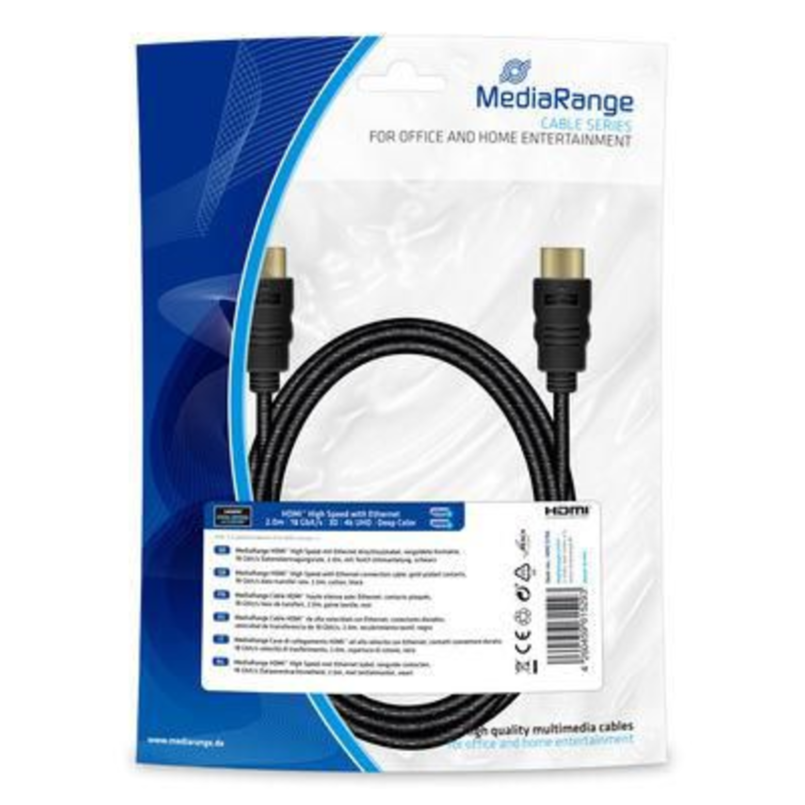 MEDIARANGE MRCS196 2 M HDMI Type A (Standard) HDMI Type A (Standard) 3D 18 Gbit/s Black