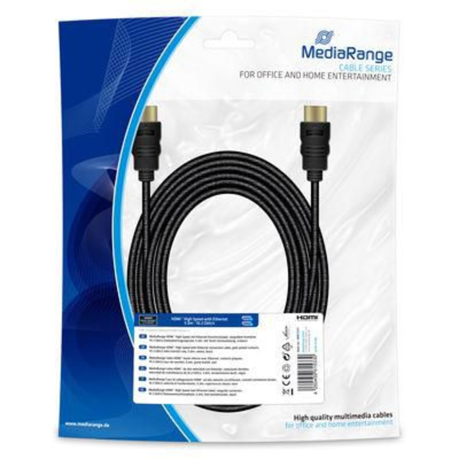 MEDIARANGE MRCS211 5 M HDMI Type A (Standard) HDMI Type A (Standard) 10.2 Gbit/s Black