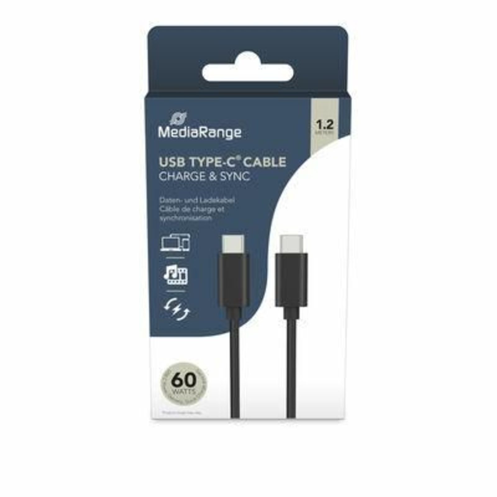 MEDIARANGE Charging And Data Cable USB 3.0 PowDel. 5Gbit/s 1.2m Digital/Data