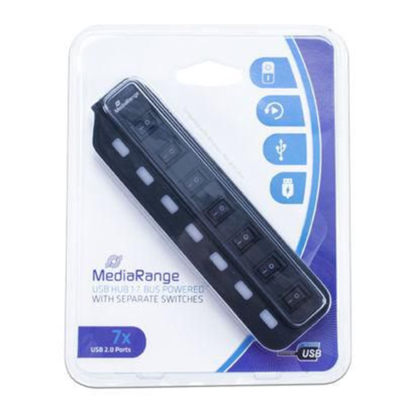 MEDIARANGE MRCS504 Hub 7 X USB 2.0 Desktop
