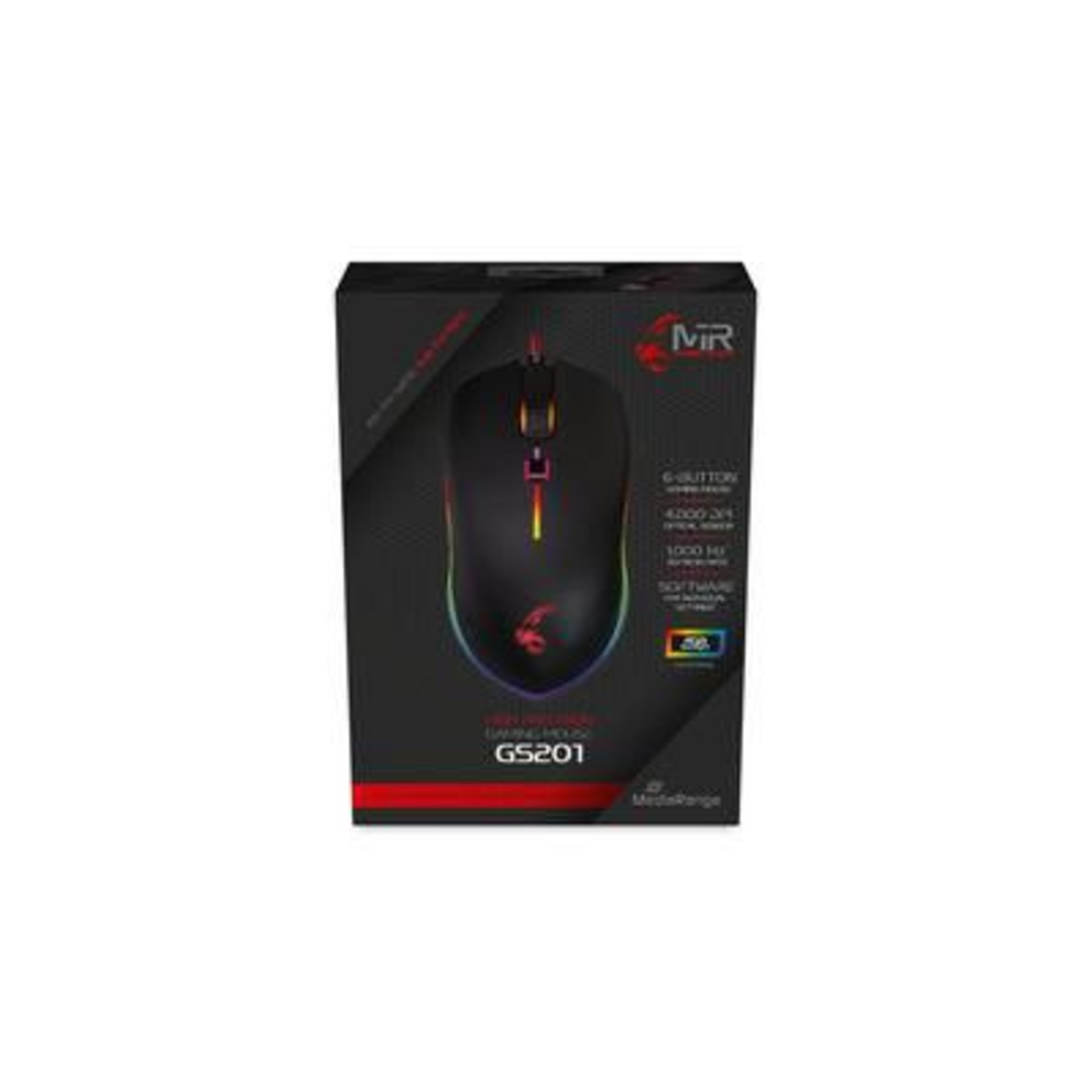 MEDIARANGE MRGS201 Right-handed Optical USB Type-A 4000 DPI Black