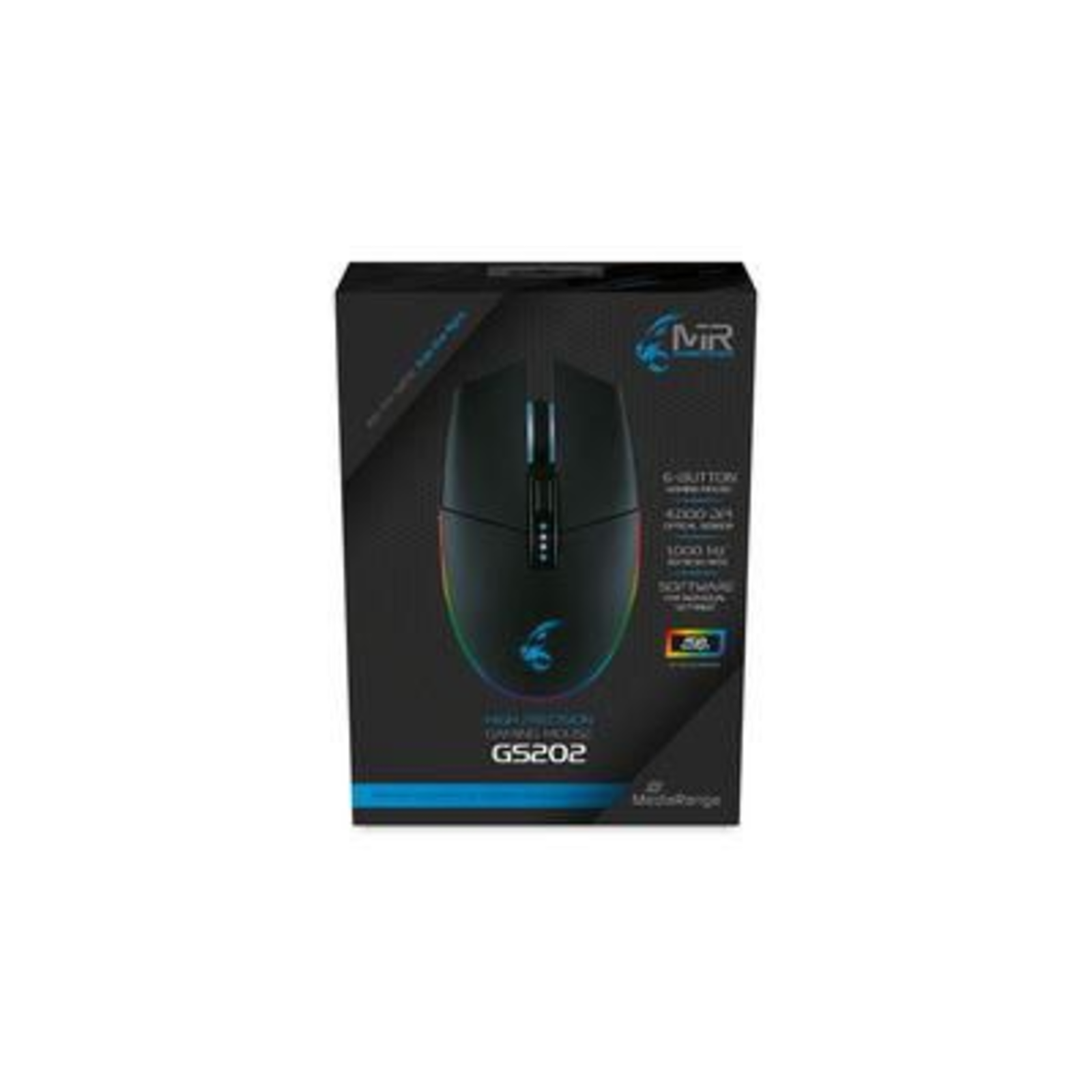 MEDIARANGE MRGS202 Right-handed Optical USB Type-A 4000 DPI Black