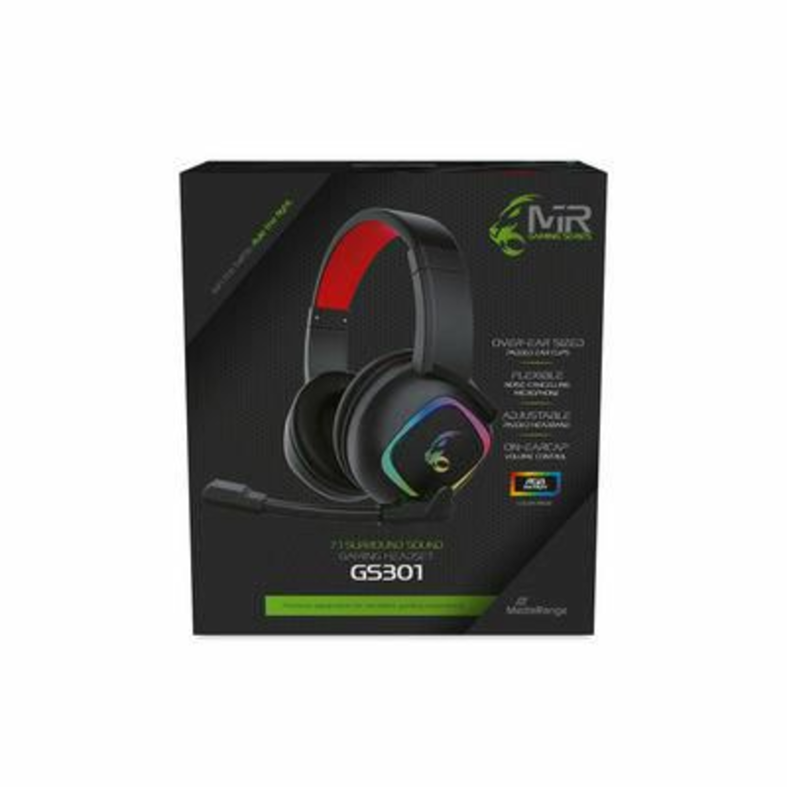 MediaRange Gaming Headset 7.1 Surround Sound LED Lighting