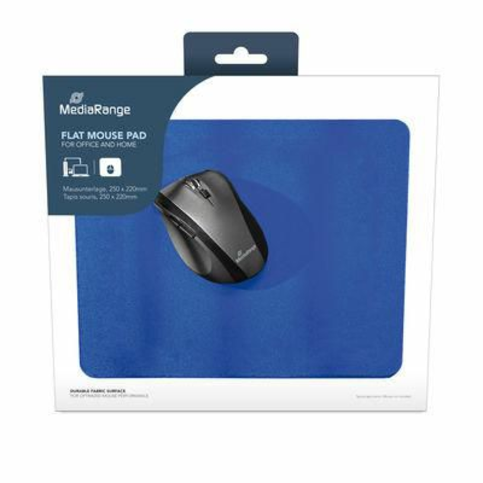 MEDIARANGE Flat Mouse Pad 250x220x3mm Blue