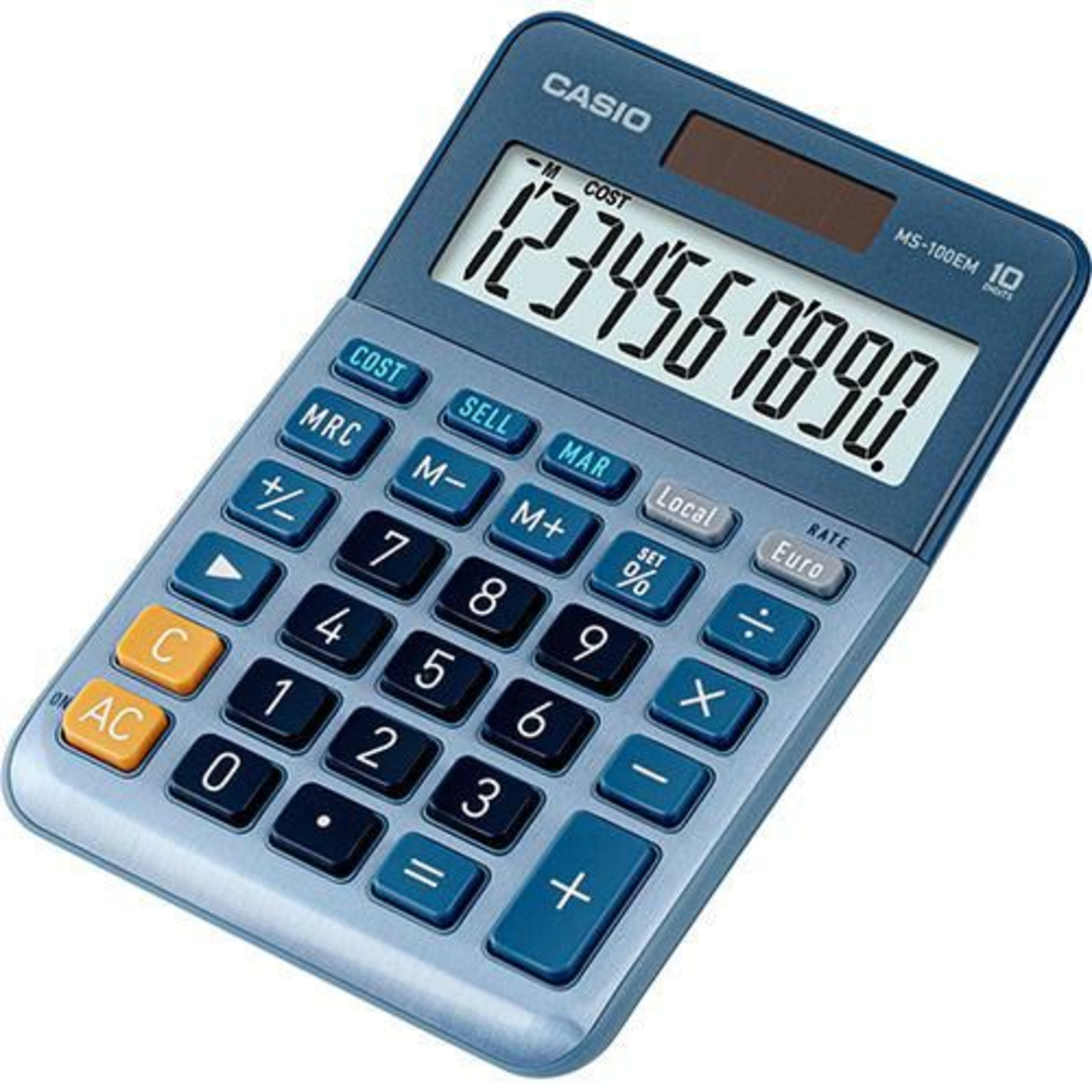 CASIO MS-100EM Desktop Calculator Blue
