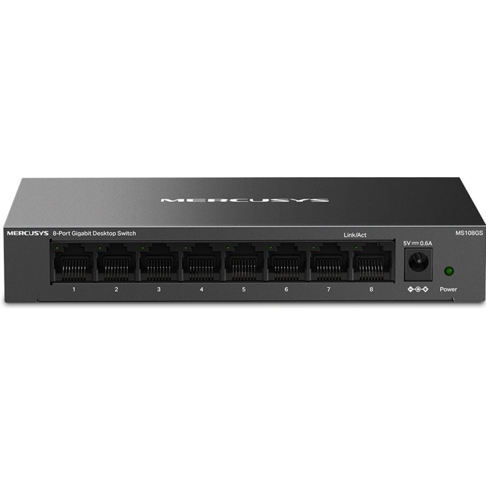 TP-Link Mercusys MS108GS Network Switch Unmanaged Gigabit Ethernet (101001000) Black (MS108GS)
