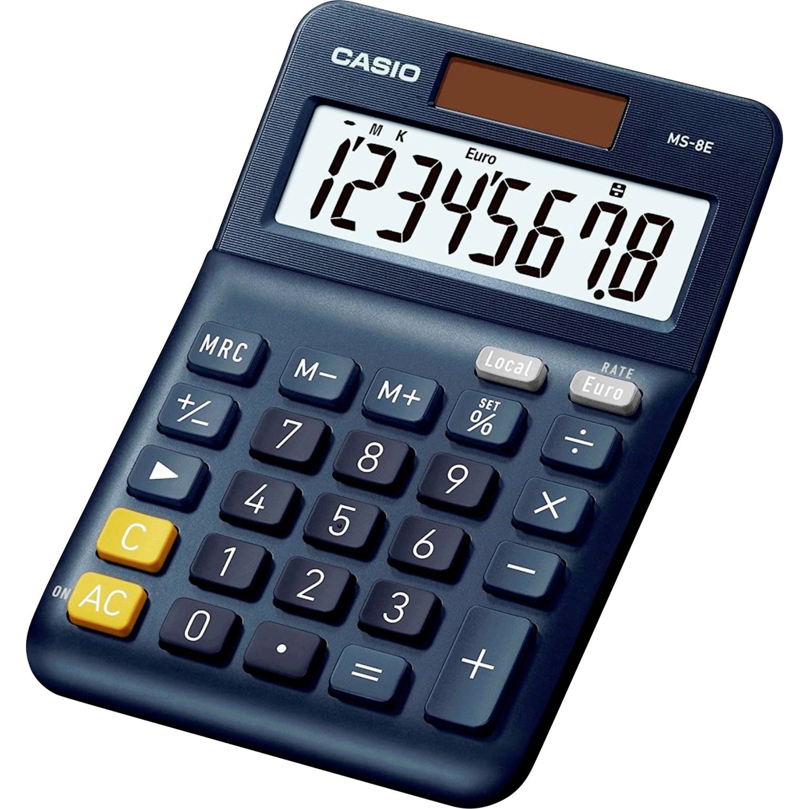 Casio MS-8E Desktop Calculator Dark Blue Display (Digits) 8 Solar-powered (L X W) 101 Mm X 149 Mm