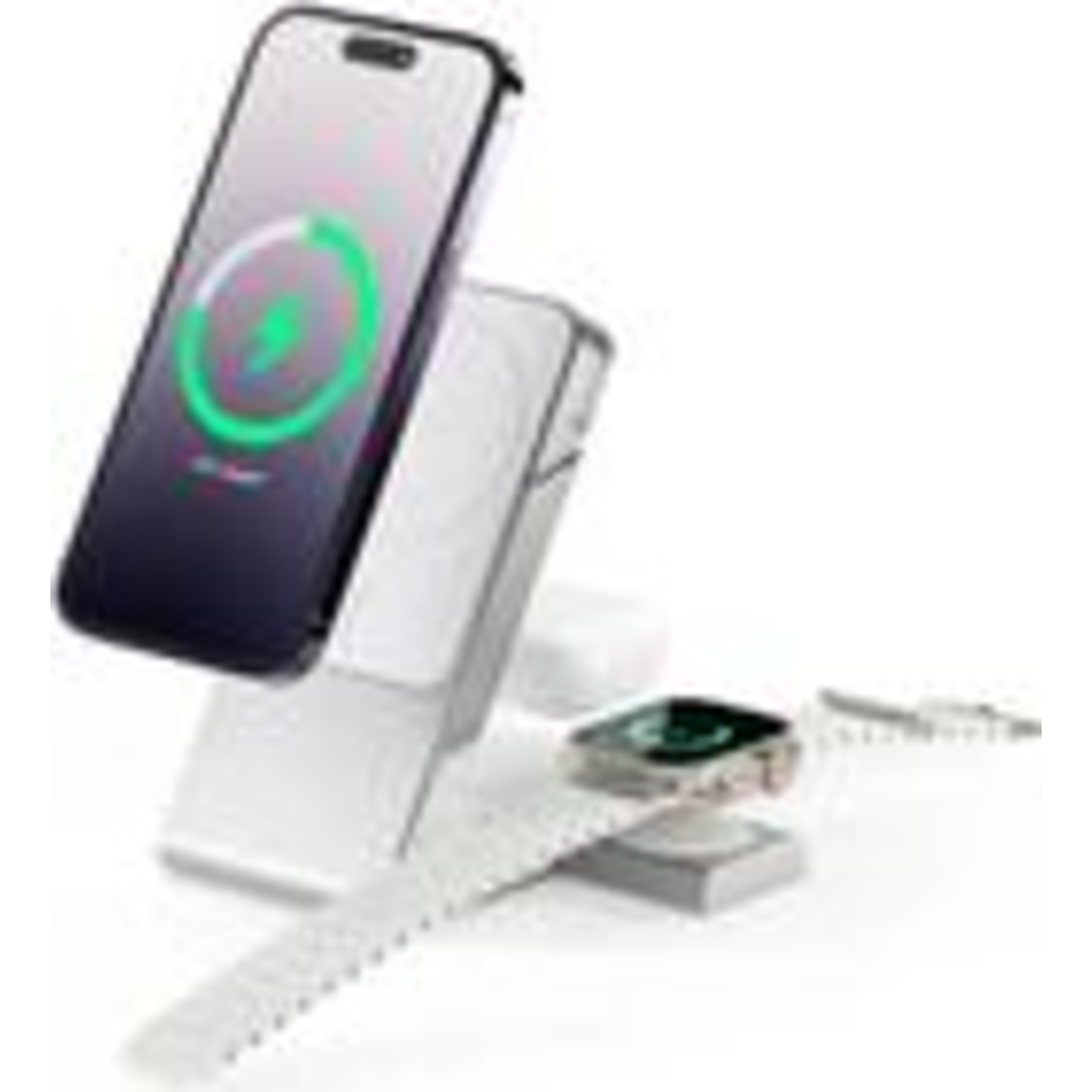 Alogic Matrix+ MagSafe Charger & Powerbank White MSPBDDAWCWH-G