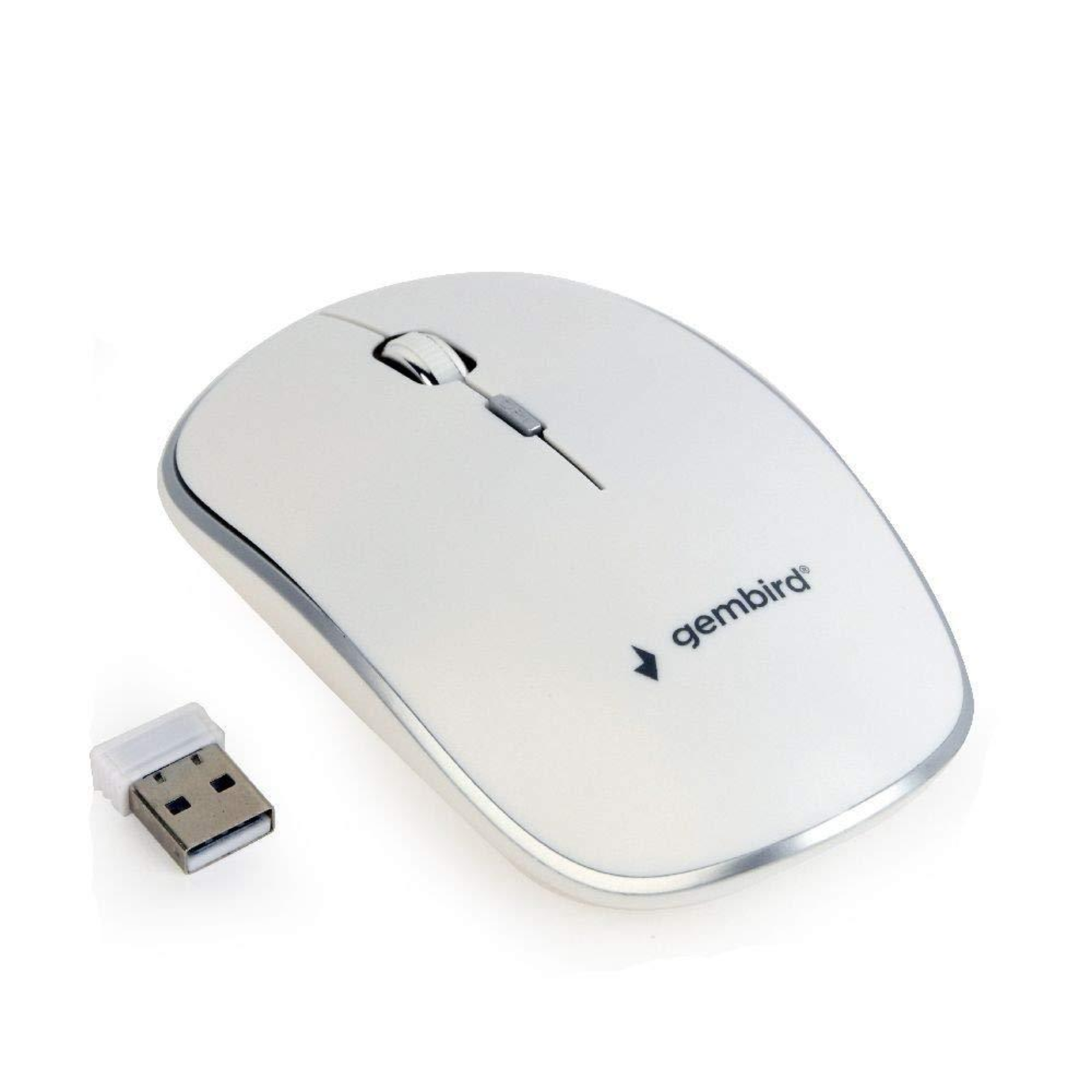 Gembird MUSW-4B-01-W Mouse Optical 4 Buttons Wireless 2.4 GHz Wireless Receiver (USB)