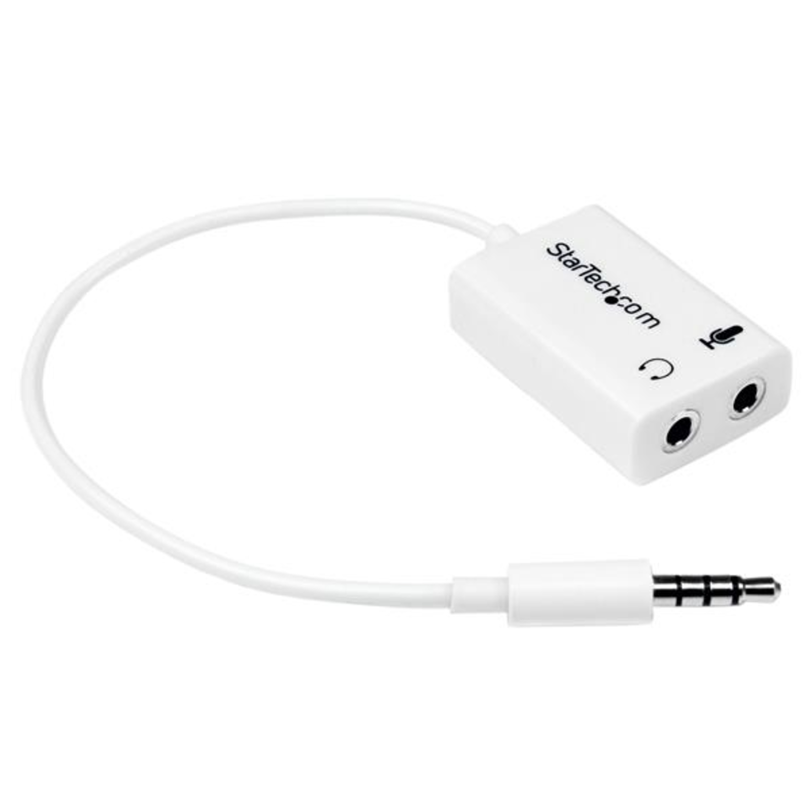 StarTech.com 2 X 3.5mm Jack (Micro + Headphone) to 1 X 3.5mm Jack Adapter (White)