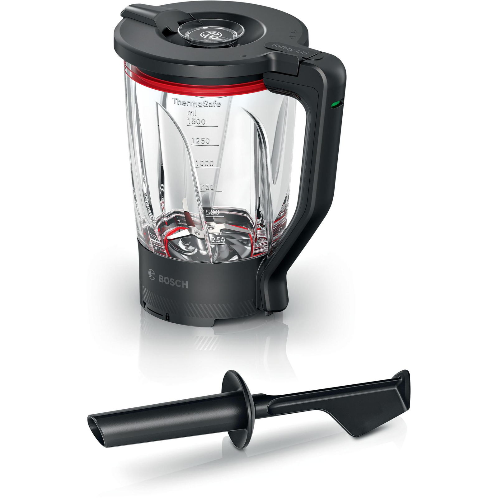Bosch ThermoSafe Glass Blender Bosch Series 6 Food Processor Blender Attachment Black transparent