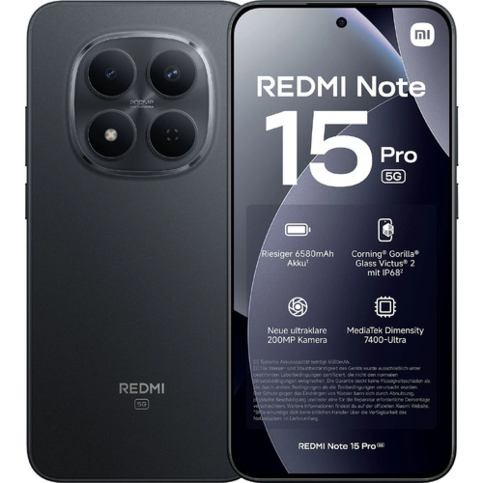 Xiaomi Redmi Note 15 Pro 5G Dual Sim Black 8+256GB
