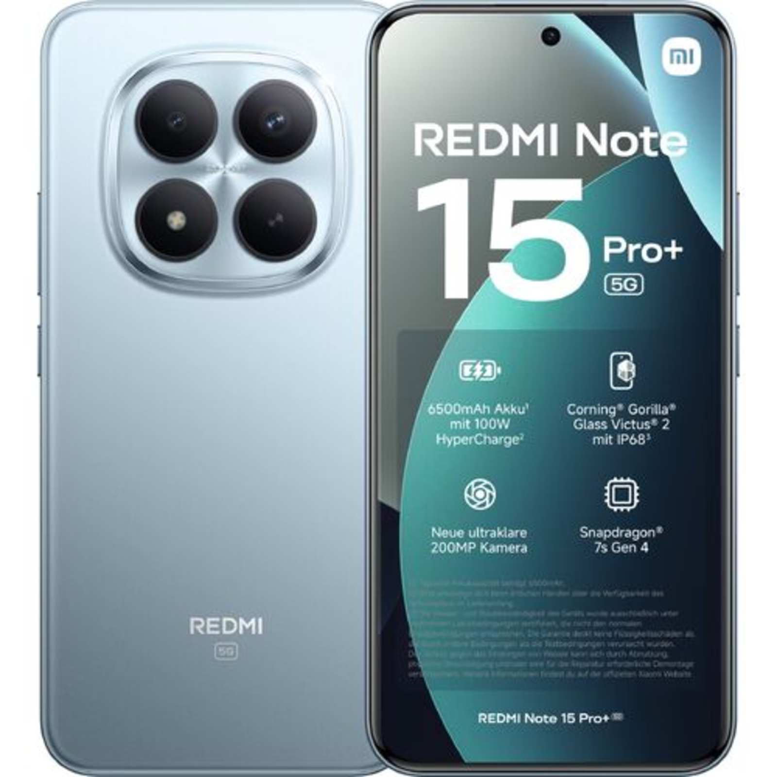 Xiaomi Redmi Note 15 Pro+ 5G 17.4 Cm (6.83 Inches) 2772 X 1280 Pixels 8 GB 256 GB 200 MP Blue
