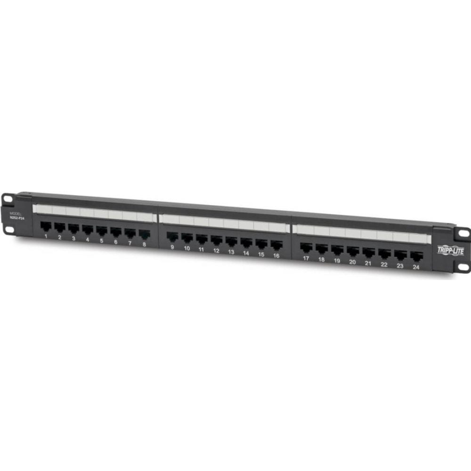 Eaton Tripp Lite Series Cat6 24-Port Patch Panel PoE+ Compliant. 110/crown. 568A/B. RJ45 Ethernet