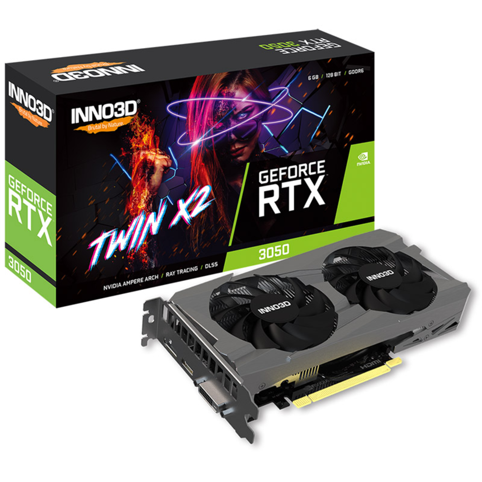 Inno3D GeForce RTX 3050Twin X2 6GB GDDR6 96-bit