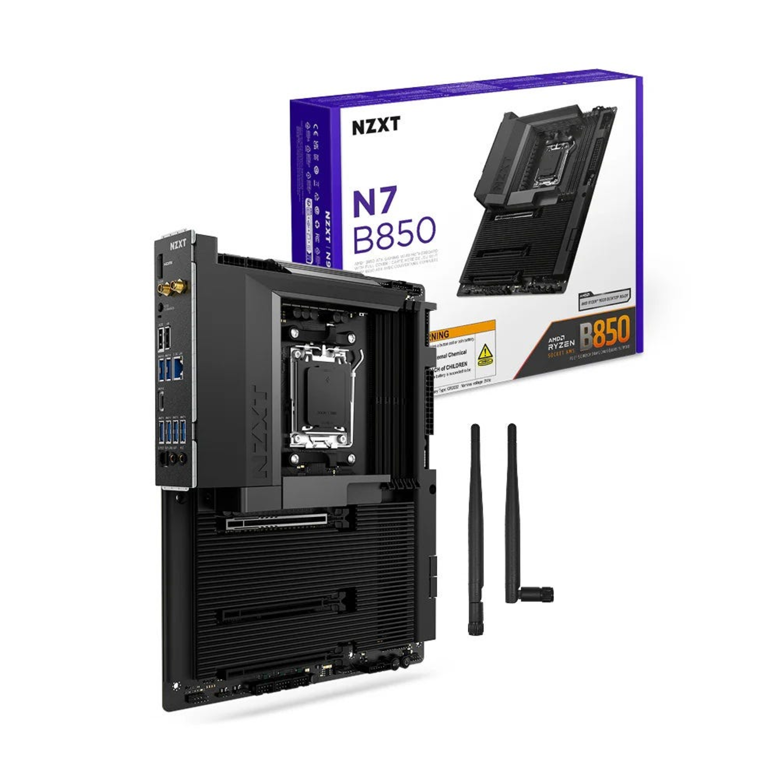 NZXT N7 B850 Black Motherboard