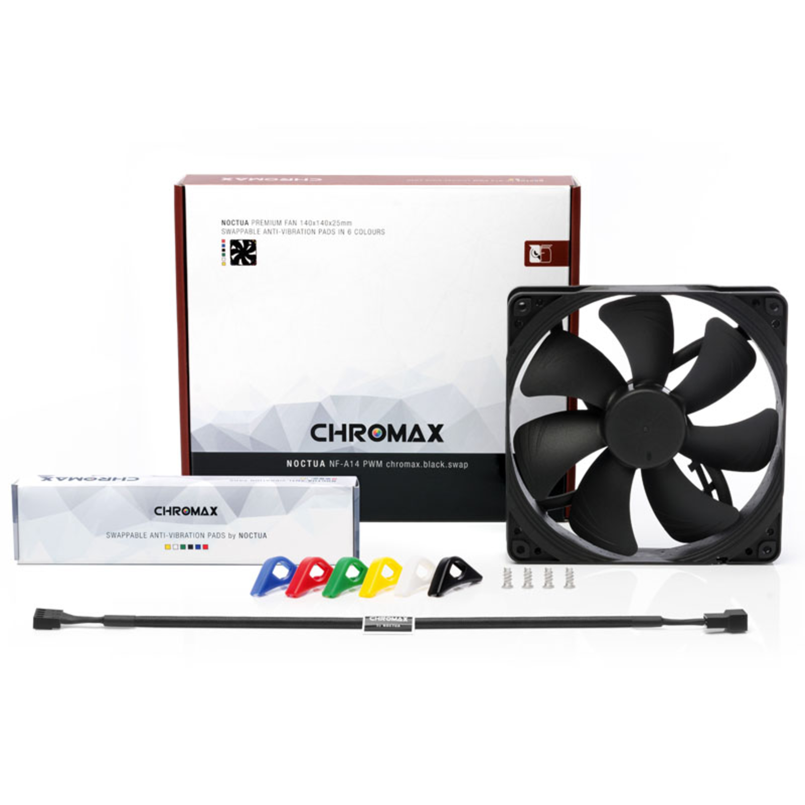 Noctua 140mm NF-A14 PWM CHromax Black Swap Colours Fan