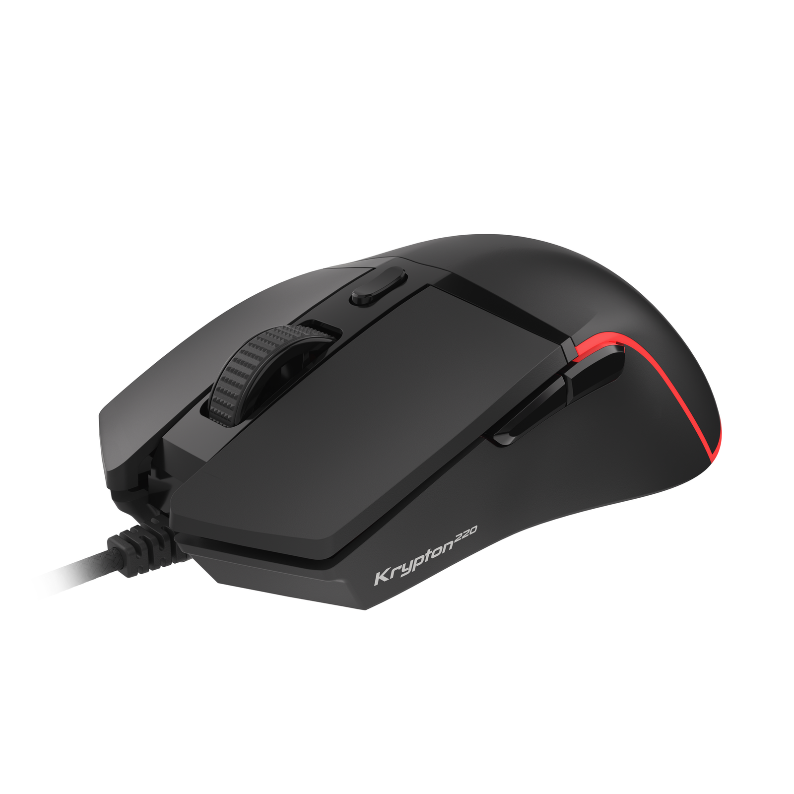 Genesis Gaming Optical Mouse KRYPTON 220/RGB/6400 DPI/Herring/Optical/Wireless USB/Black
