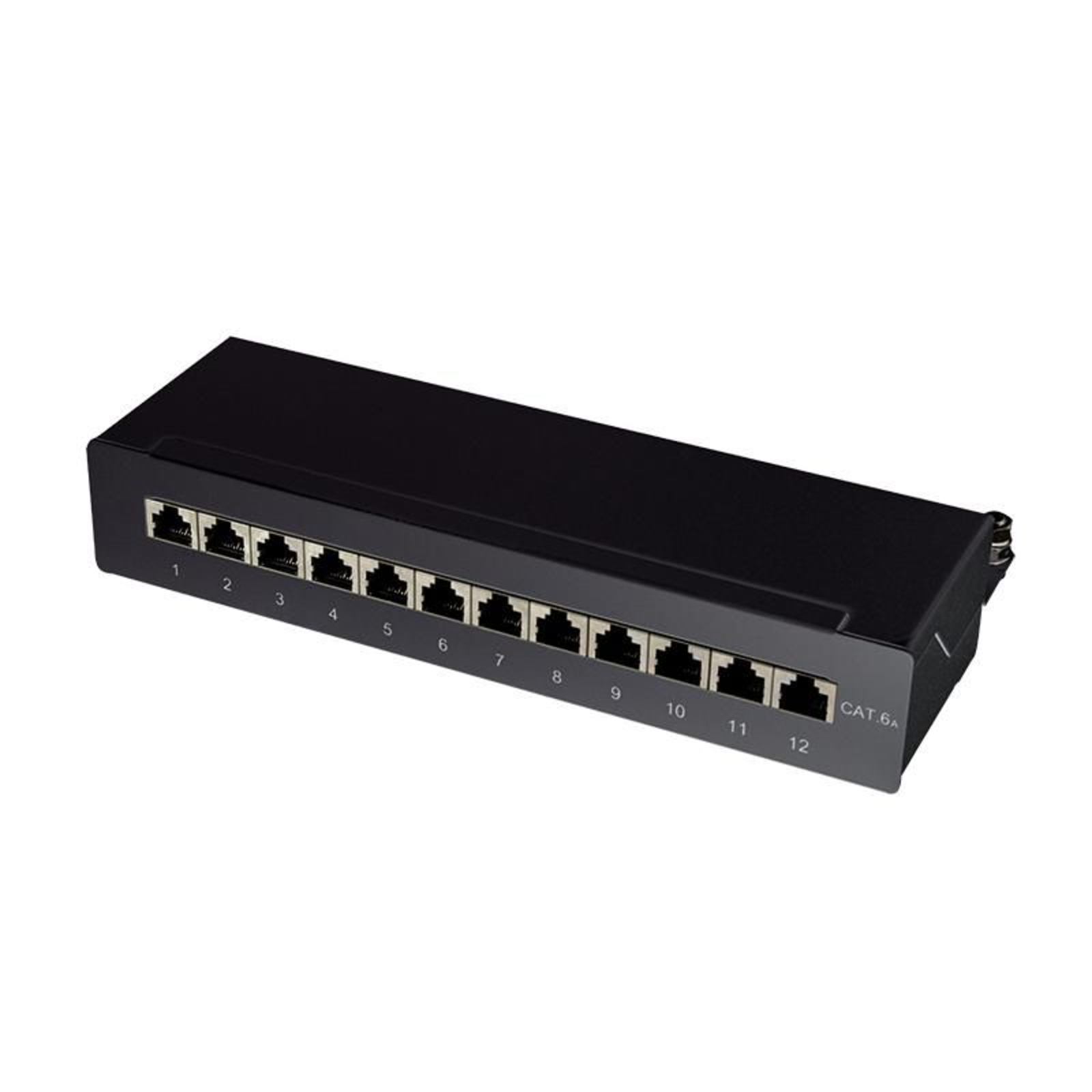 LogiLink Patch Panel Tablewall Cat.6A STP 12 Ports Black