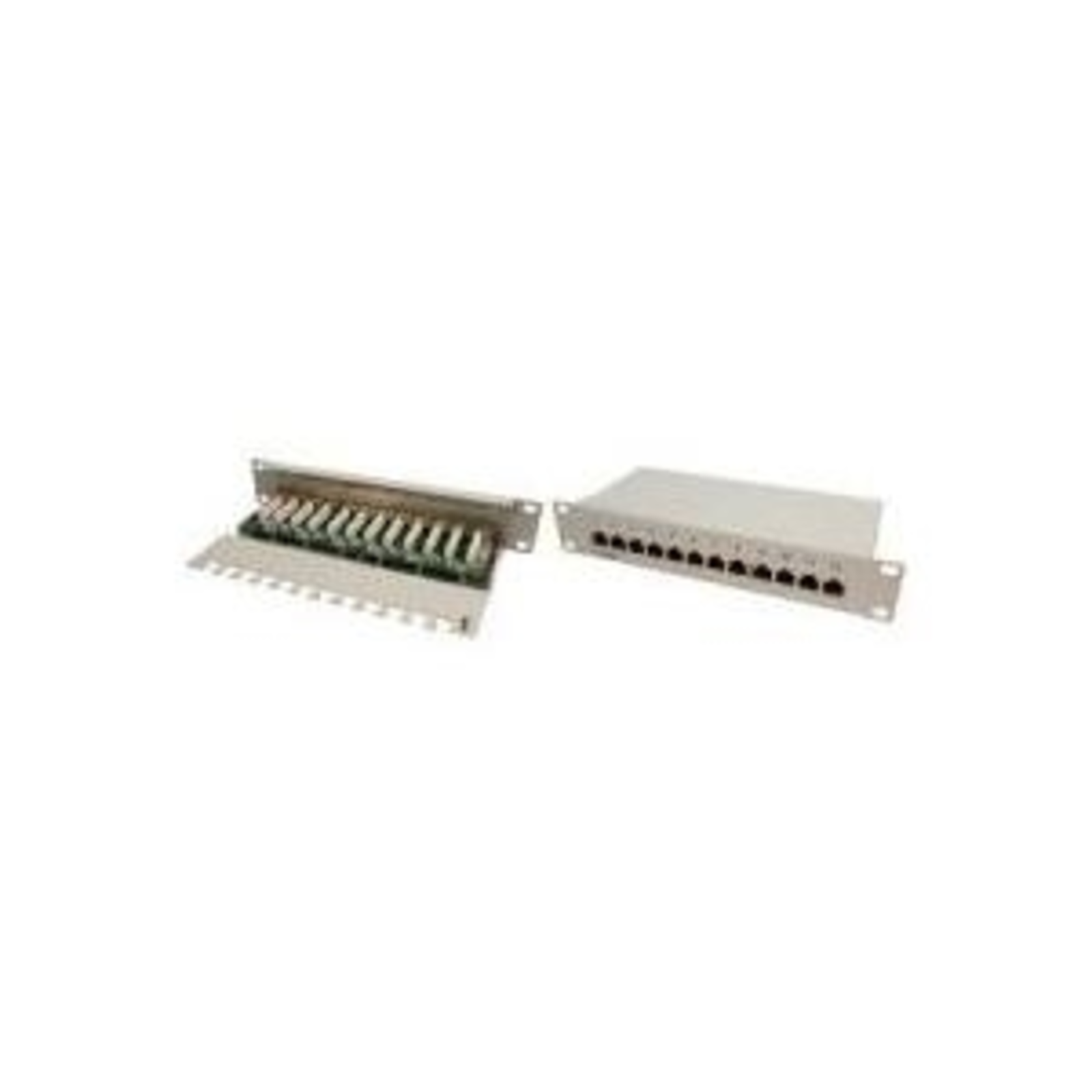 LogiLink Patch Panel Desktop Patch Panel CAT 6 STP RJ-45 X 12 Gray RAL 7035