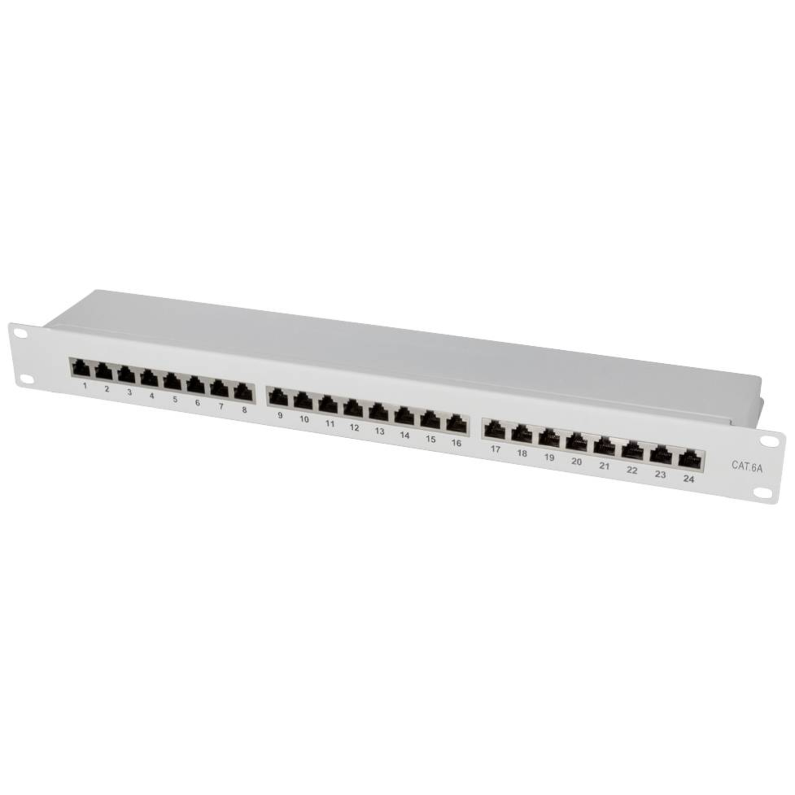 LogiLink Patch Panel CAT 6a STP RJ-45 X 24 Light Gray RAL 7035 1U 48.3cm (19 Inch)