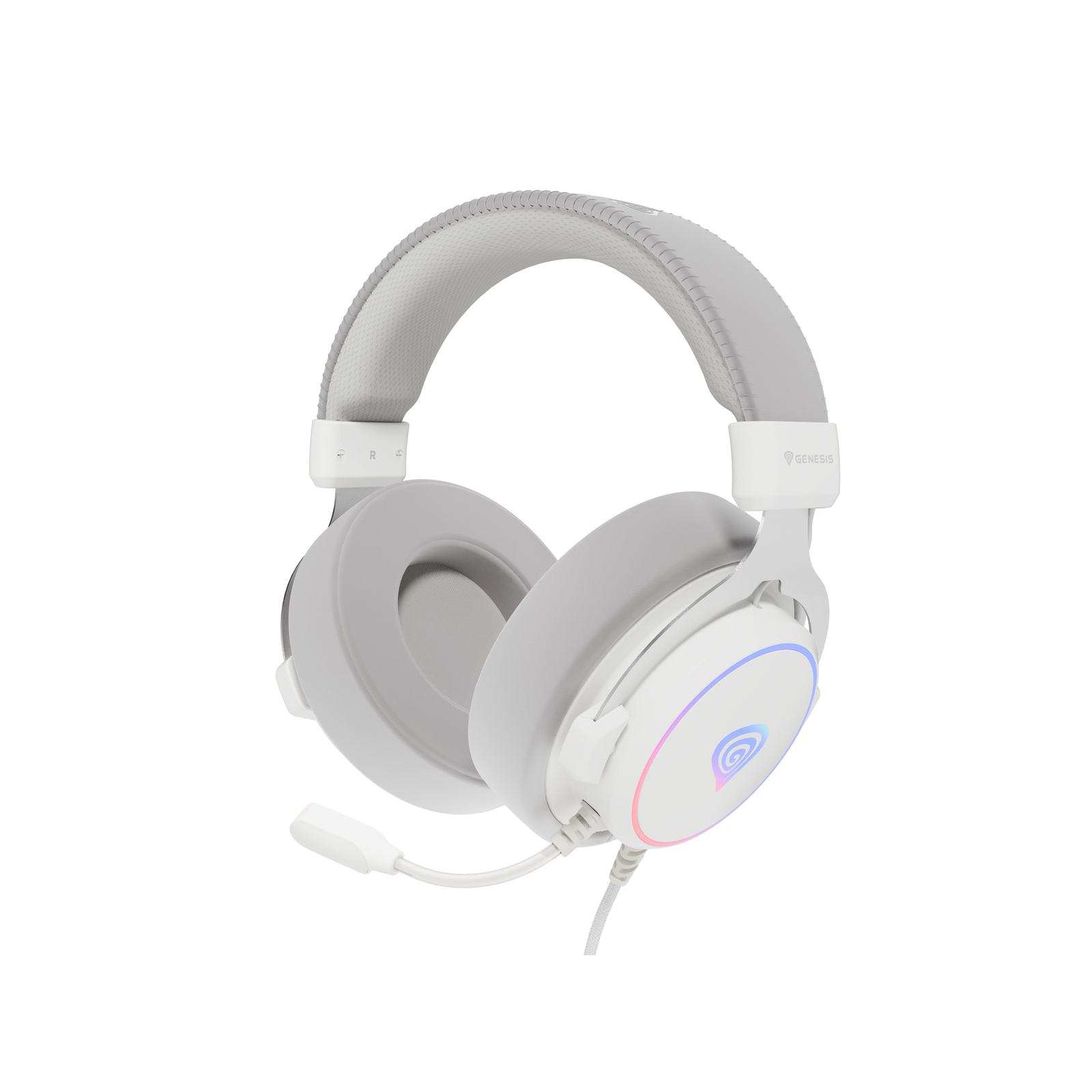Genesis Gaming Headset with Microphone neon 764/7.1/ANC/USB/Wire/Stand/White