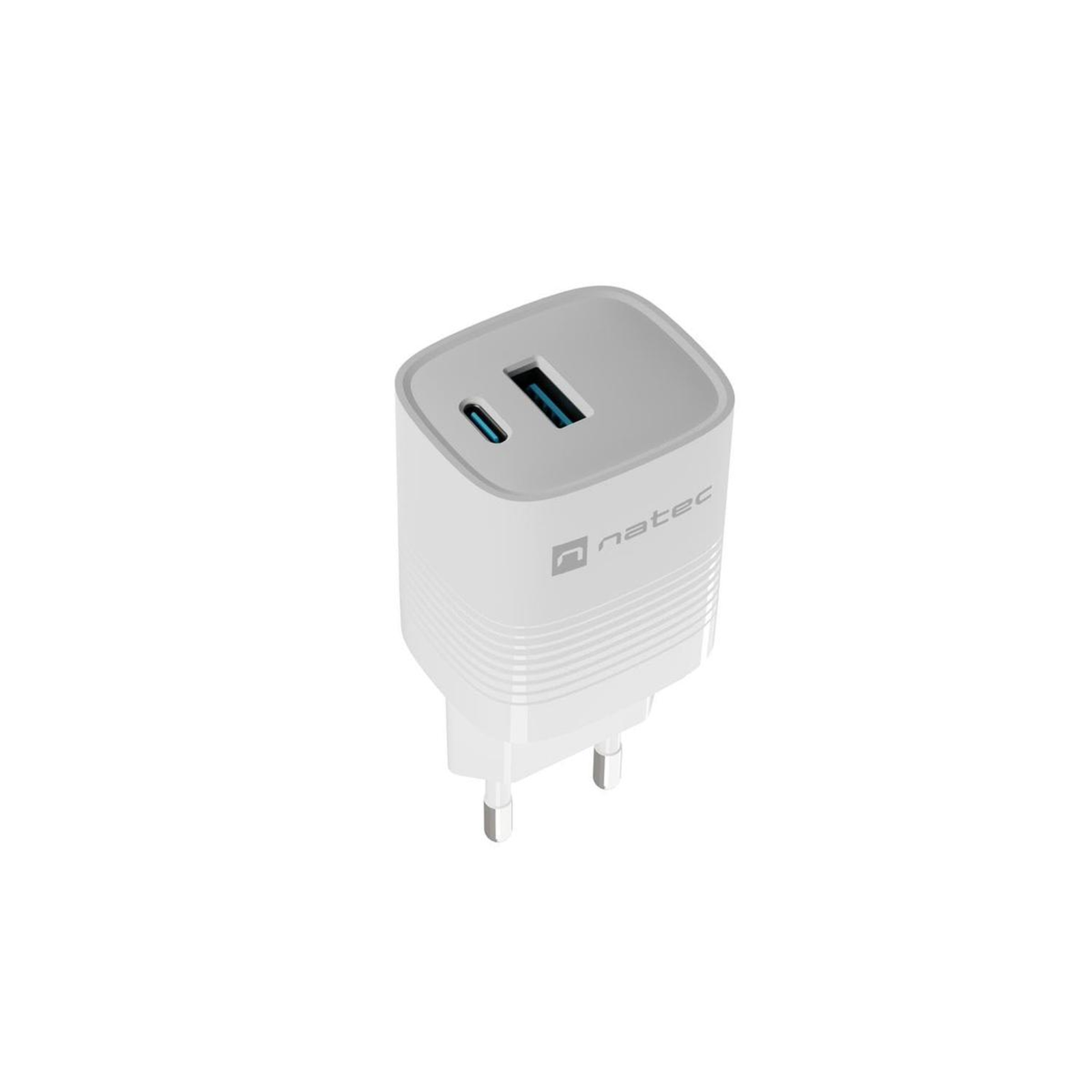 Natec RIBERA GAN ChargeR 1X USB-A + 1X USB-C 30W WHITE NUC-2140