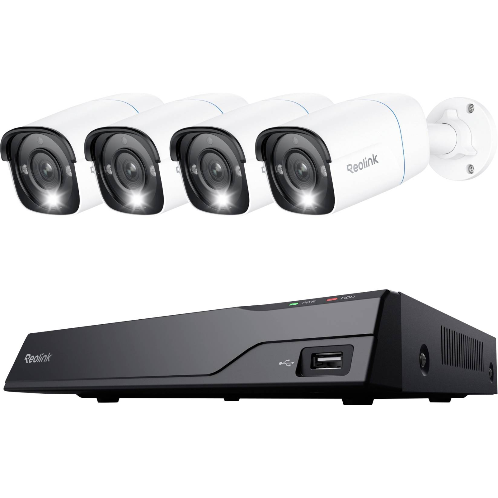 Reolink NVS8-8MB4 LAN IP Surveillance Camera Set 8-channel with 4 Cameras 3840 X 2160 Pixels