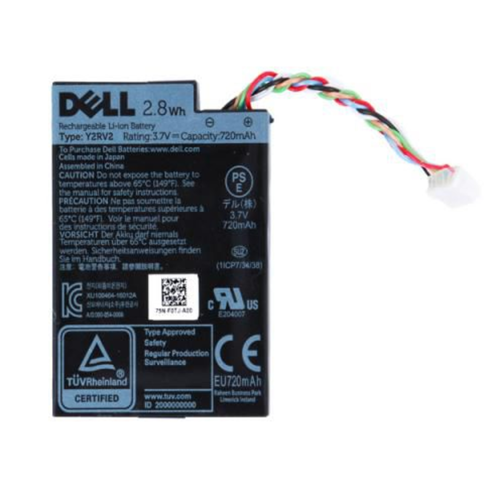 Dell BatteRY LI-ION RAID 3,7V 720MA