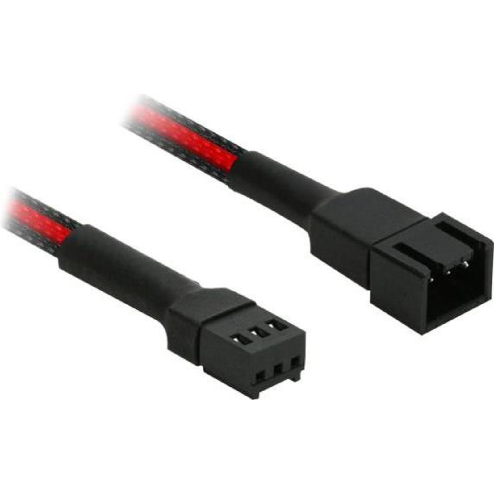 Nanoxia Single Sleeve Extension Cable for Fan Power Supply Molex 3-pin (W)